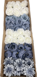 50/60 PCS Artificial Flower Heads (DS1DG), Mixed Colors for Wedding & DIY Decor
