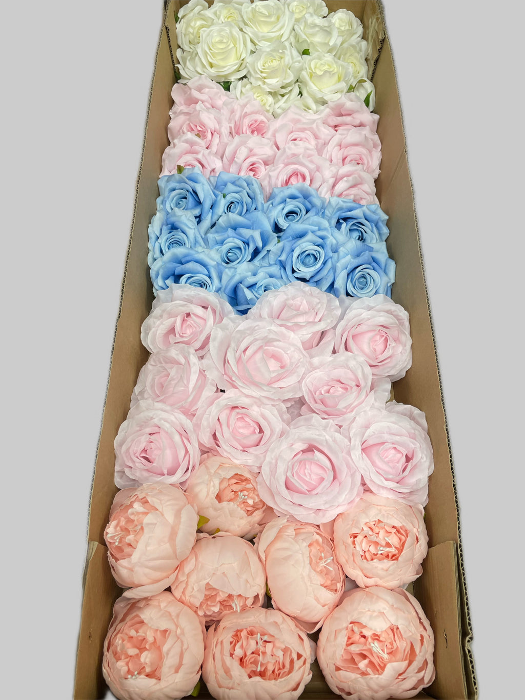 50/60 PCS Artificial Flower Heads(BS1AC) – Mixed Colors for Wedding & DIY Decor