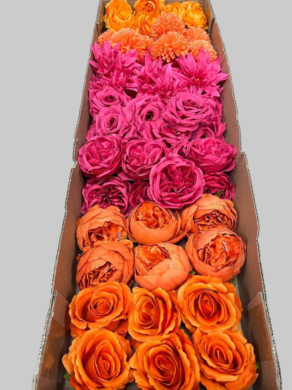 60/70 PCS Artificial Flower Heads (JS7), Mixed Colors for Wedding & DIY Decor