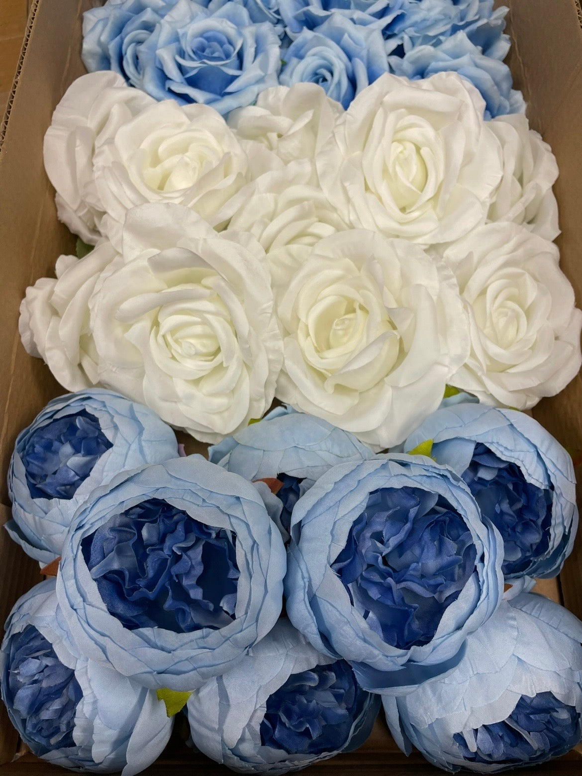 60/70 PCS Artificial Flower Heads (LS5CE), Mixed Colors for Wedding & DIY Decor
