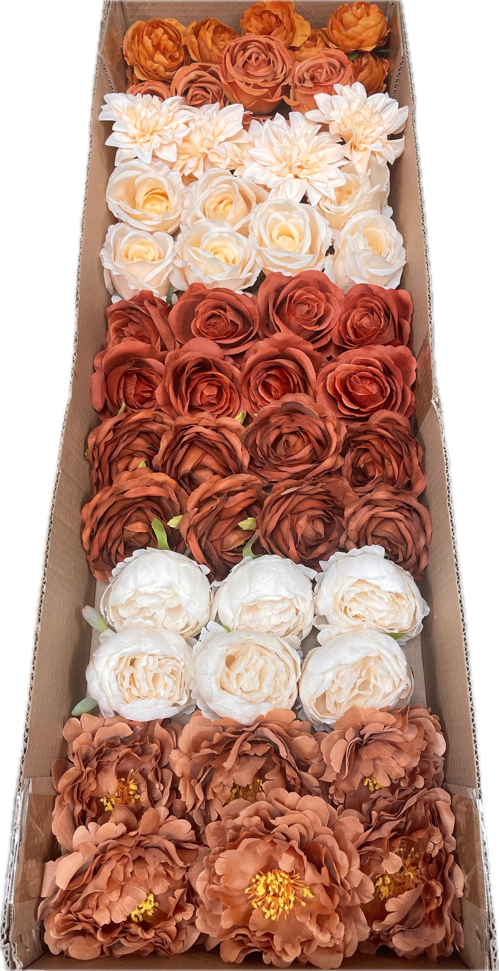 50/60 PCS Artificial Flower Heads(FS2), Mixed Colors for Wedding & DIY Decor