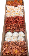 50/60 PCS Artificial Flower Heads(FS2), Mixed Colors for Wedding & DIY Decor