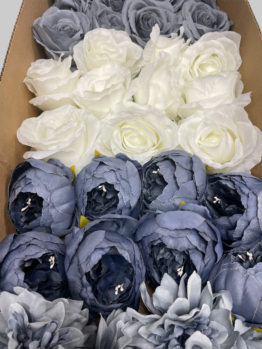 60/70 PCS Artificial Flower Heads(DS3), Mixed Colors for Wedding & DIY Decor