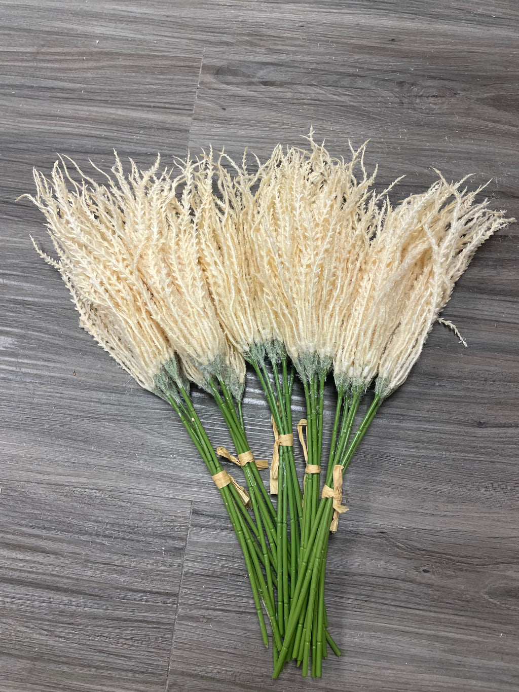 3Bunches/5Bunches Artificial Foxtail Grass Stems, Beige Dried Look, Realistic Hanging Filler for Wedding & DIY Decor (AF5)