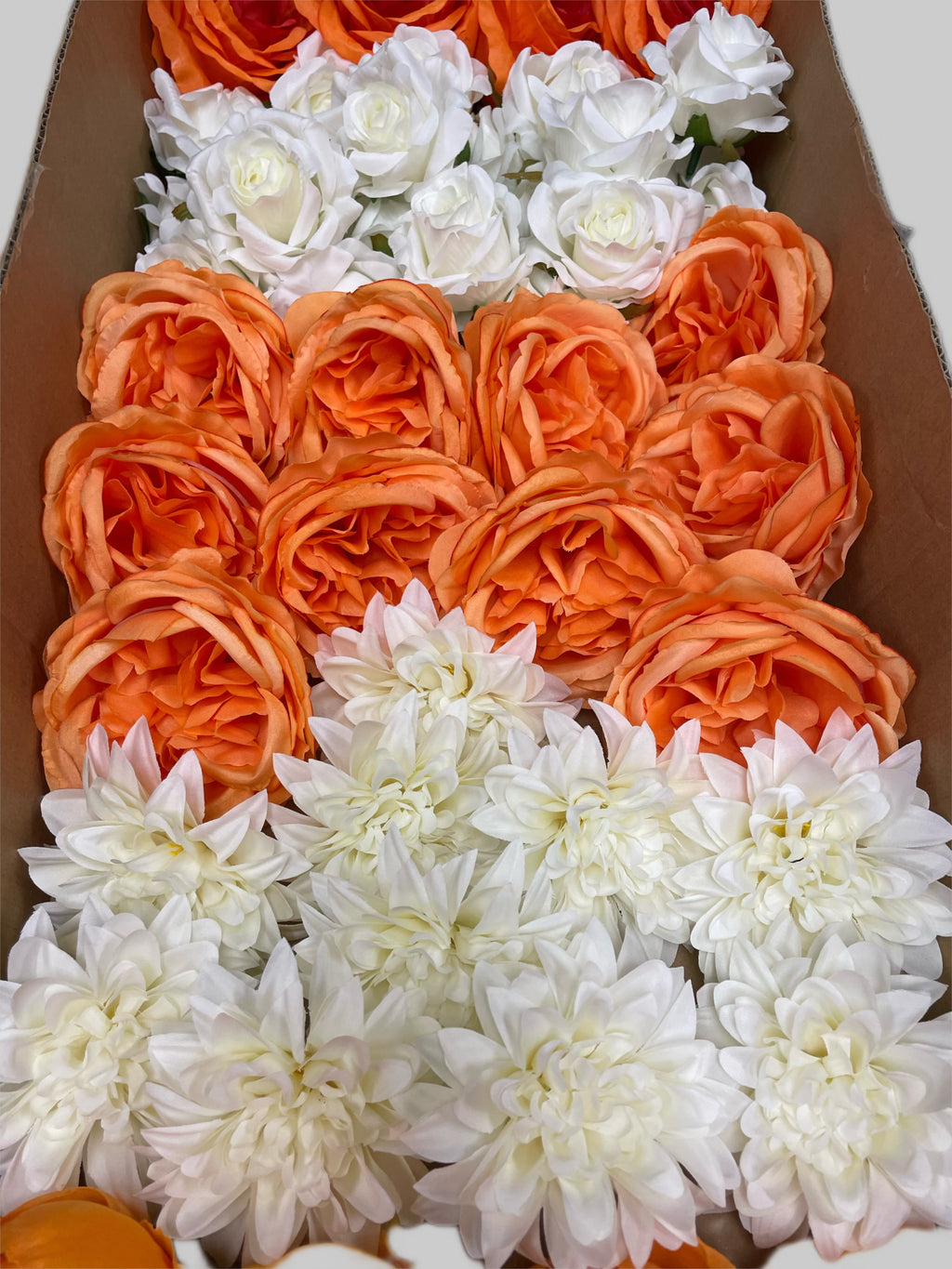 60/70 PCS Artificial Flower Heads (FS4), Mixed Colors for Wedding & DIY Decor