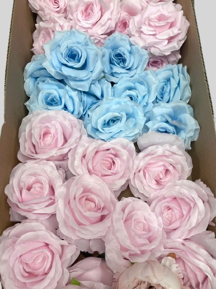 50/60 PCS Artificial Flower Heads(BS1), Mixed Colors for Wedding & DIY Decor