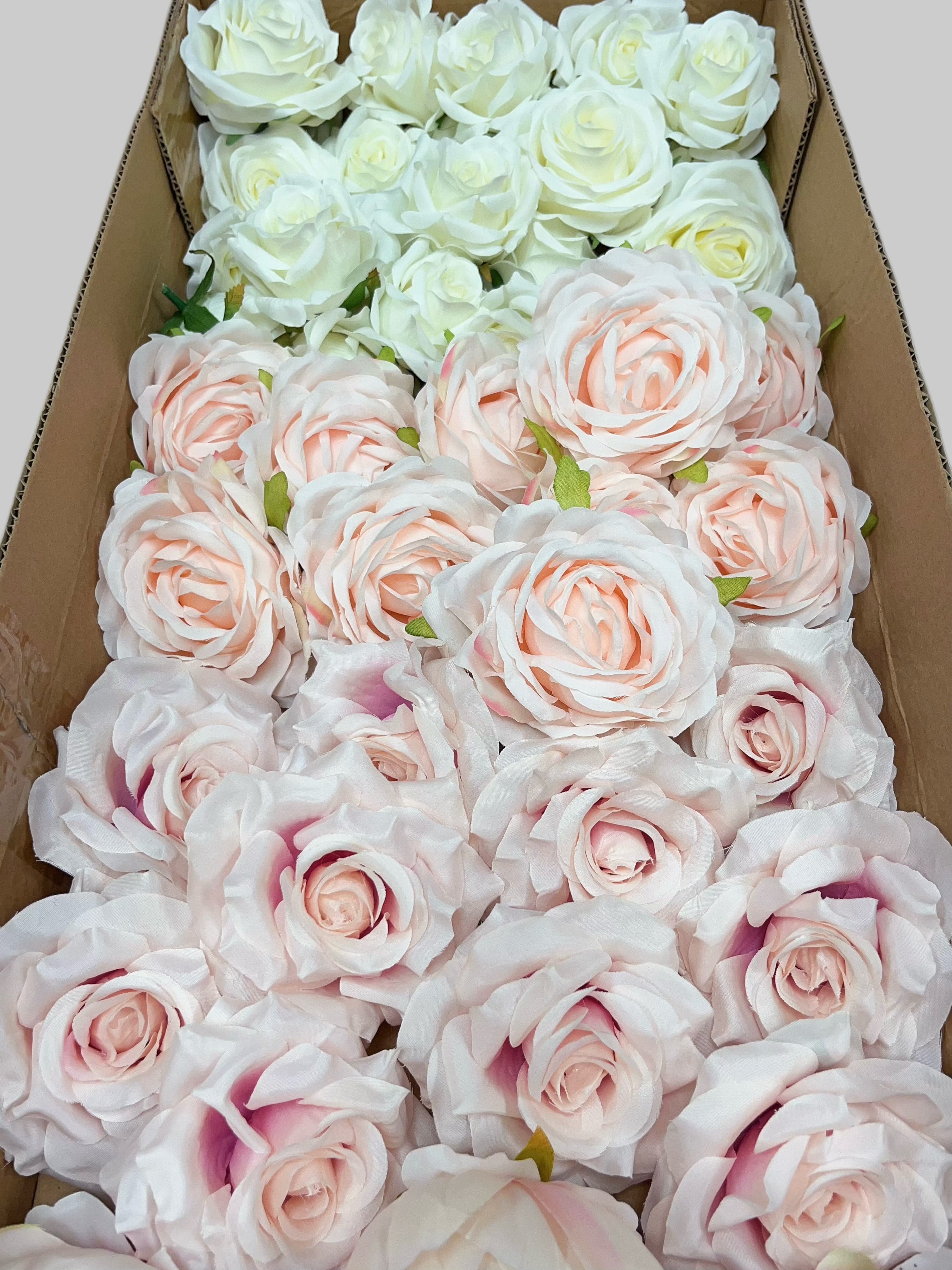 60/70 PCS Artificial Flower Heads (HS11), Mixed Colors for Wedding & DIY Decor