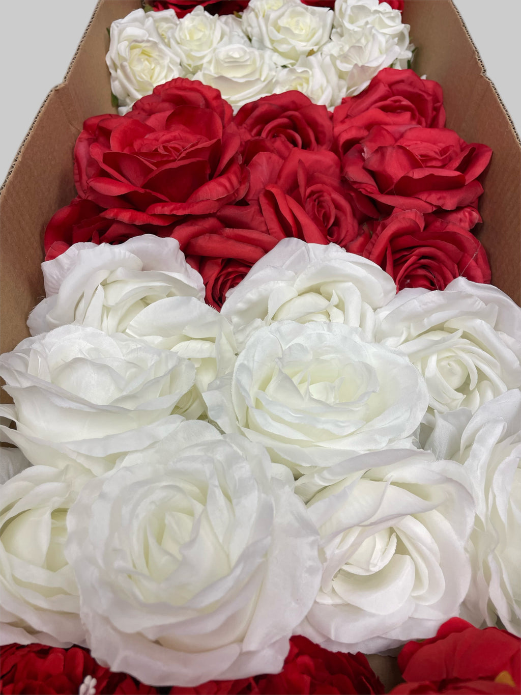 60/70 PCS Artificial Flower Heads (RS1), Mixed Colors for Wedding & DIY Decor