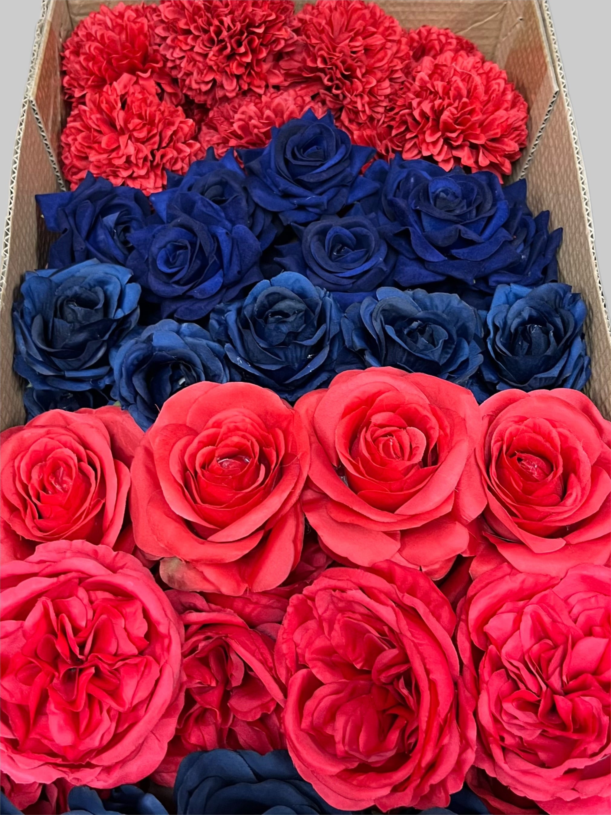 60/70 PCS Artificial Flower Heads (RN1), Mixed Colors for Wedding & DIY Decor