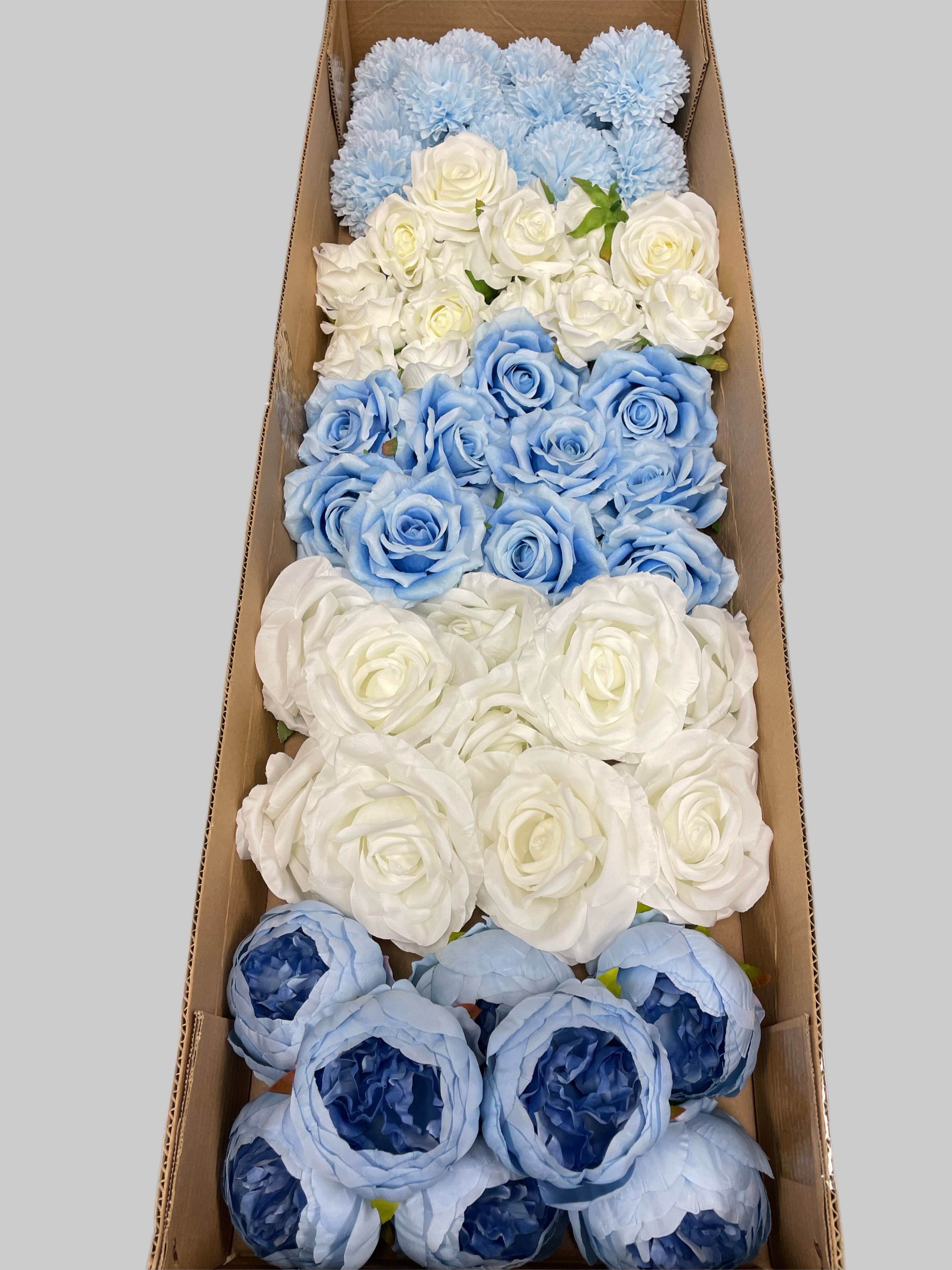 60/70 PCS Artificial Flower Heads (LS5CE), Mixed Colors for Wedding & DIY Decor