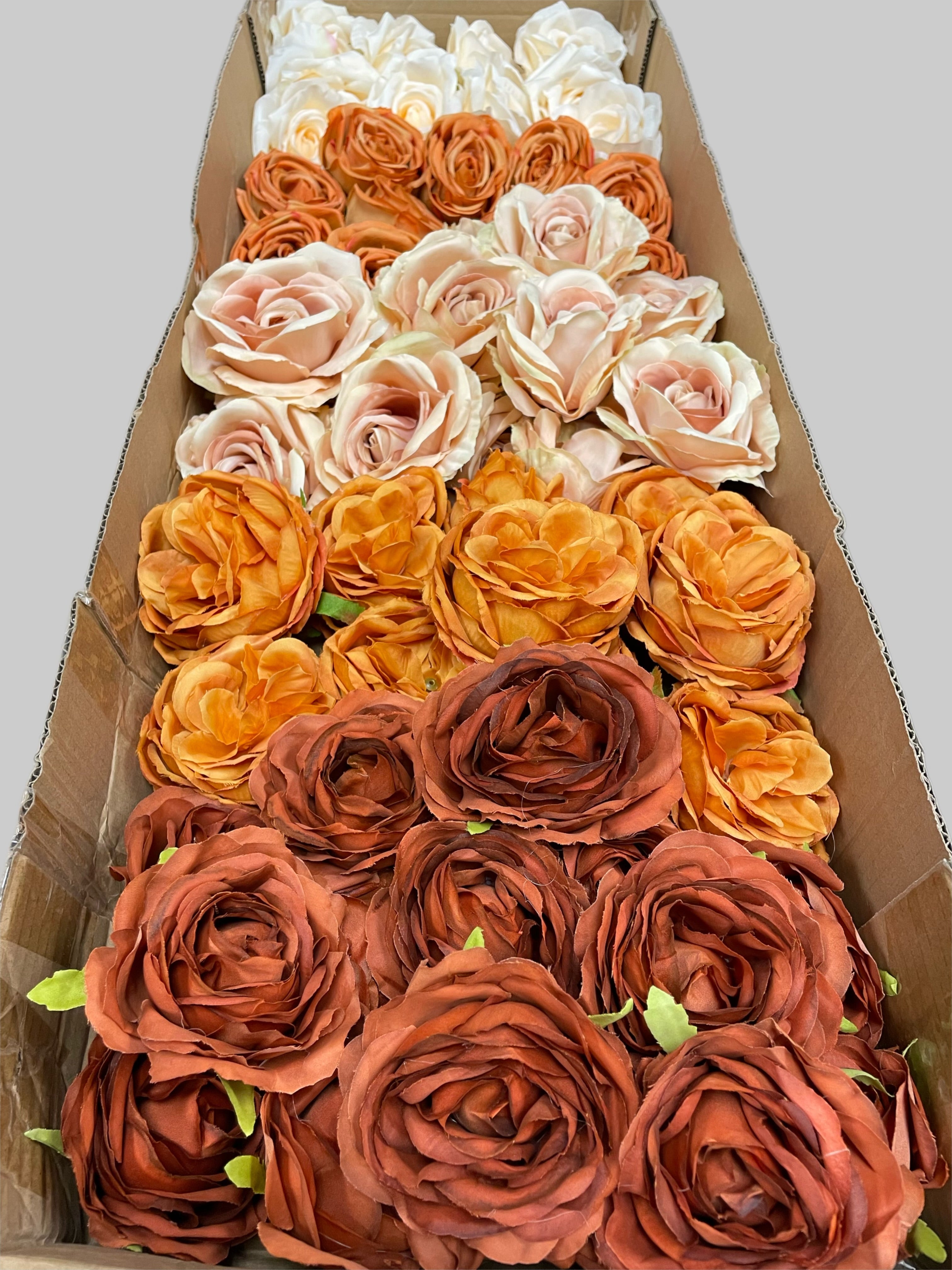 60/70 PCS Artificial Flower Heads (FS1), Mixed Colors for Wedding & DIY Decor