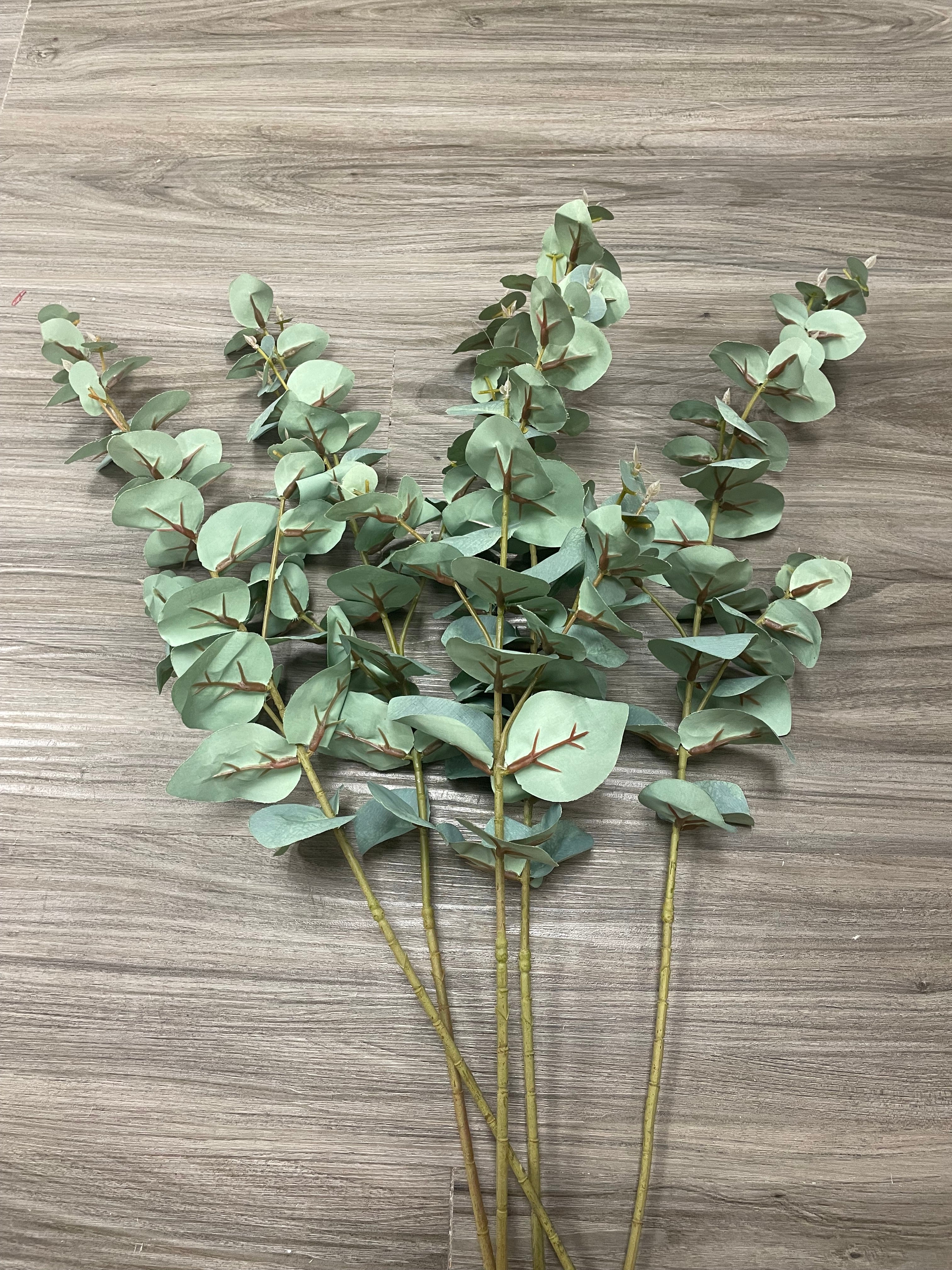 3Bunches/5Bunches Eucalyptus Greenery Stems, Artificial Silver Dollar Leaves, Realistic Filler for Wedding & Home Decor (AG13)