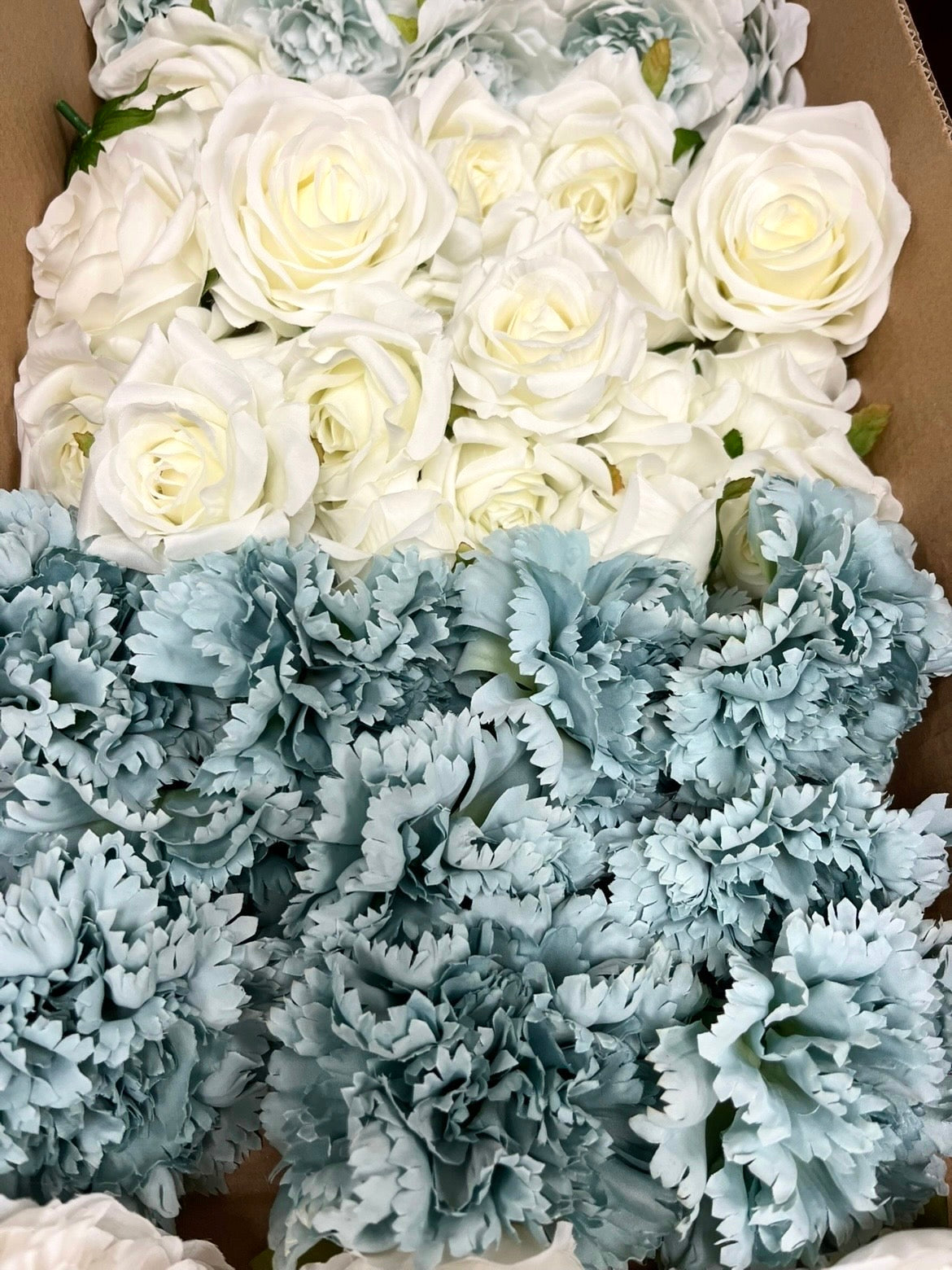 60/70 PCS Artificial Flower Heads (LS8), Mixed Colors for Wedding & DIY Decor