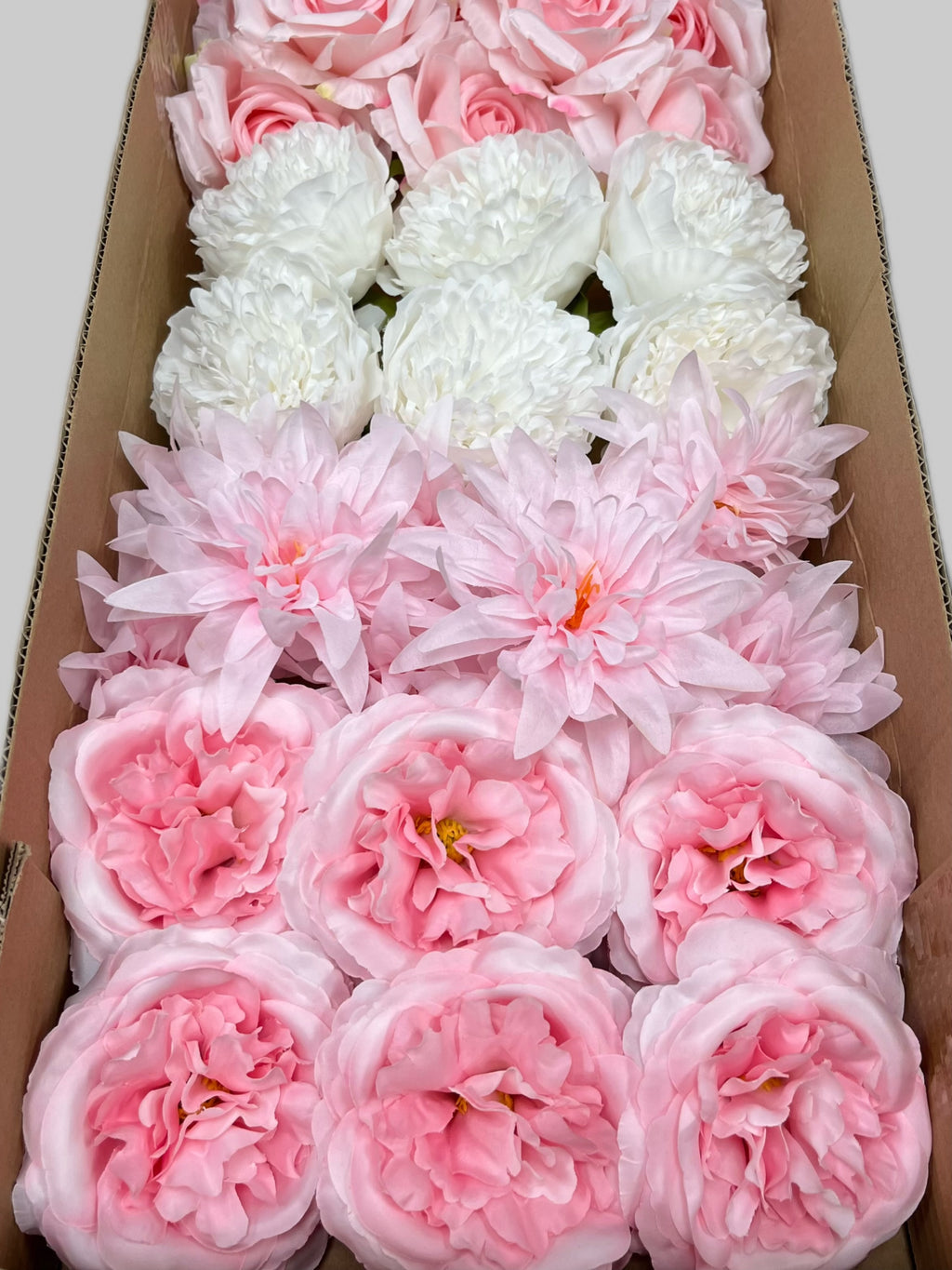 60/70 PCS Artificial Flower Heads (HS5), Mixed Colors for Wedding & DIY Decor