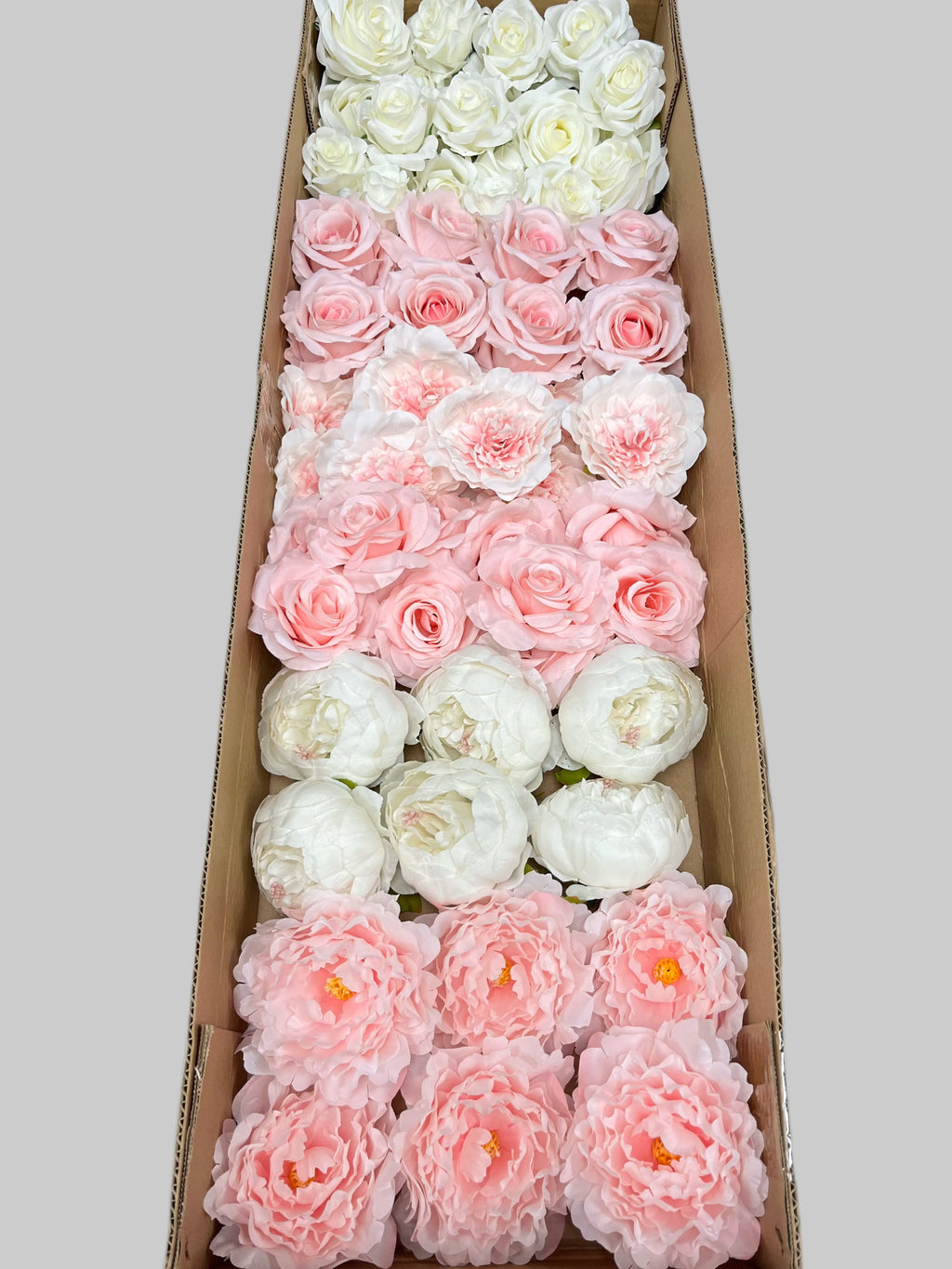 60/70 PCS Artificial Flower Heads (HS4), Mixed Colors for Wedding & DIY Decor