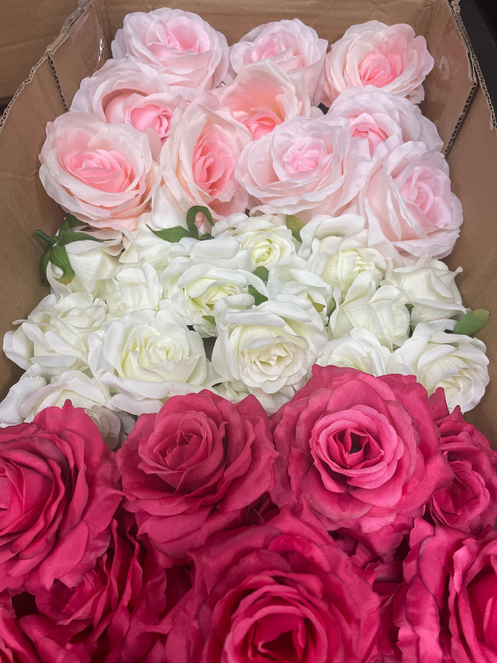 60/70 PCS Artificial Flower Heads (AS5), Mixed Colors for Wedding & DIY Decor