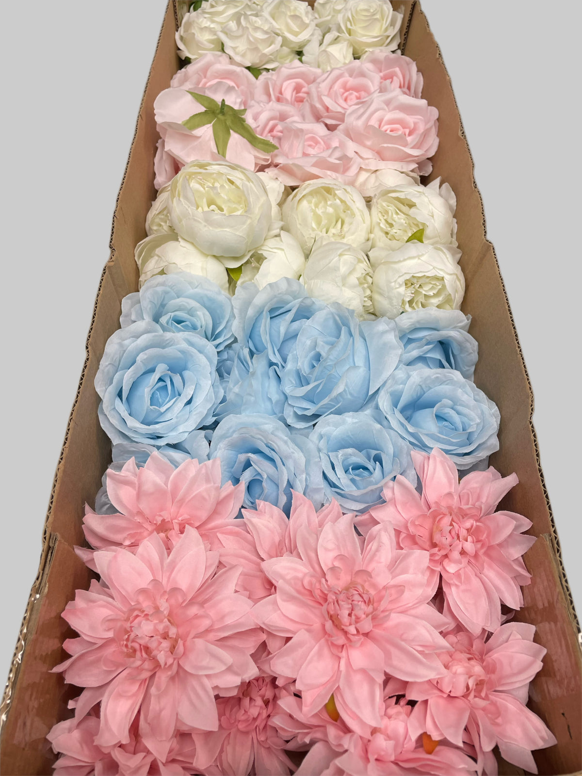 50/60 PCS Artificial Flower Heads(BS2), Mixed Colors for Wedding & DIY Decor