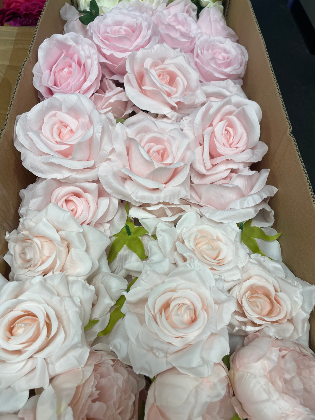 60/70 PCS Artificial Flower Heads (HS4), Mixed Colors for Wedding & DIY Decor