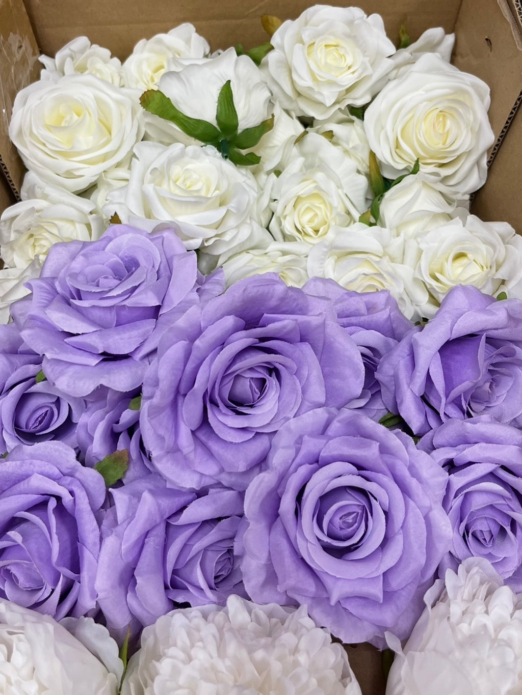 60/70 PCS Artificial Flower Heads (ZS5E), Mixed Colors for Wedding & DIY Decor