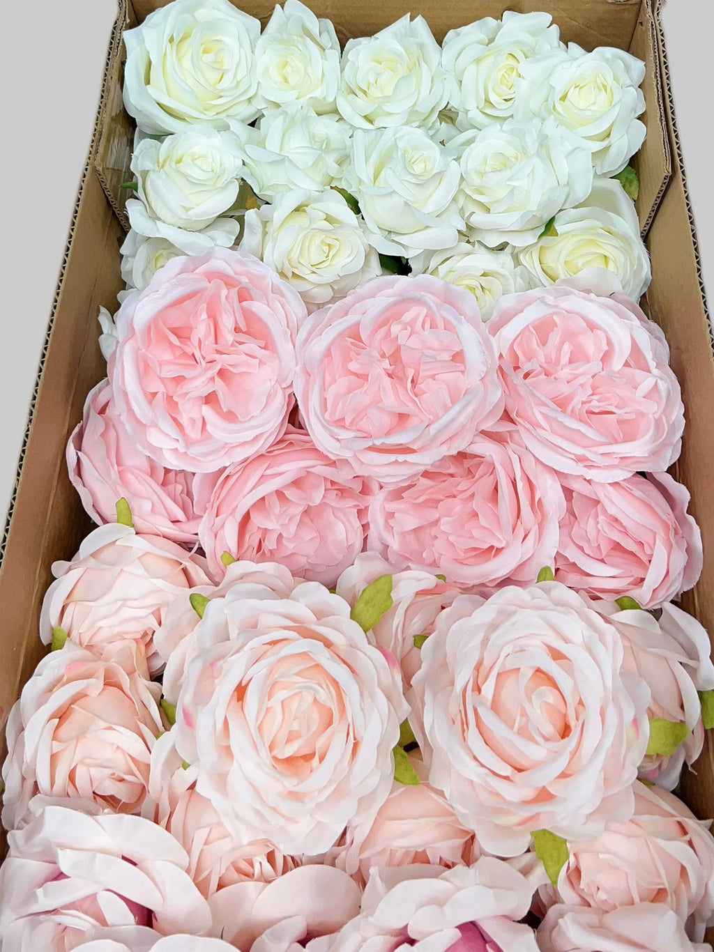 60/70 PCS Artificial Flower Heads (HS11AE), Mixed Colors for Wedding & DIY Decor