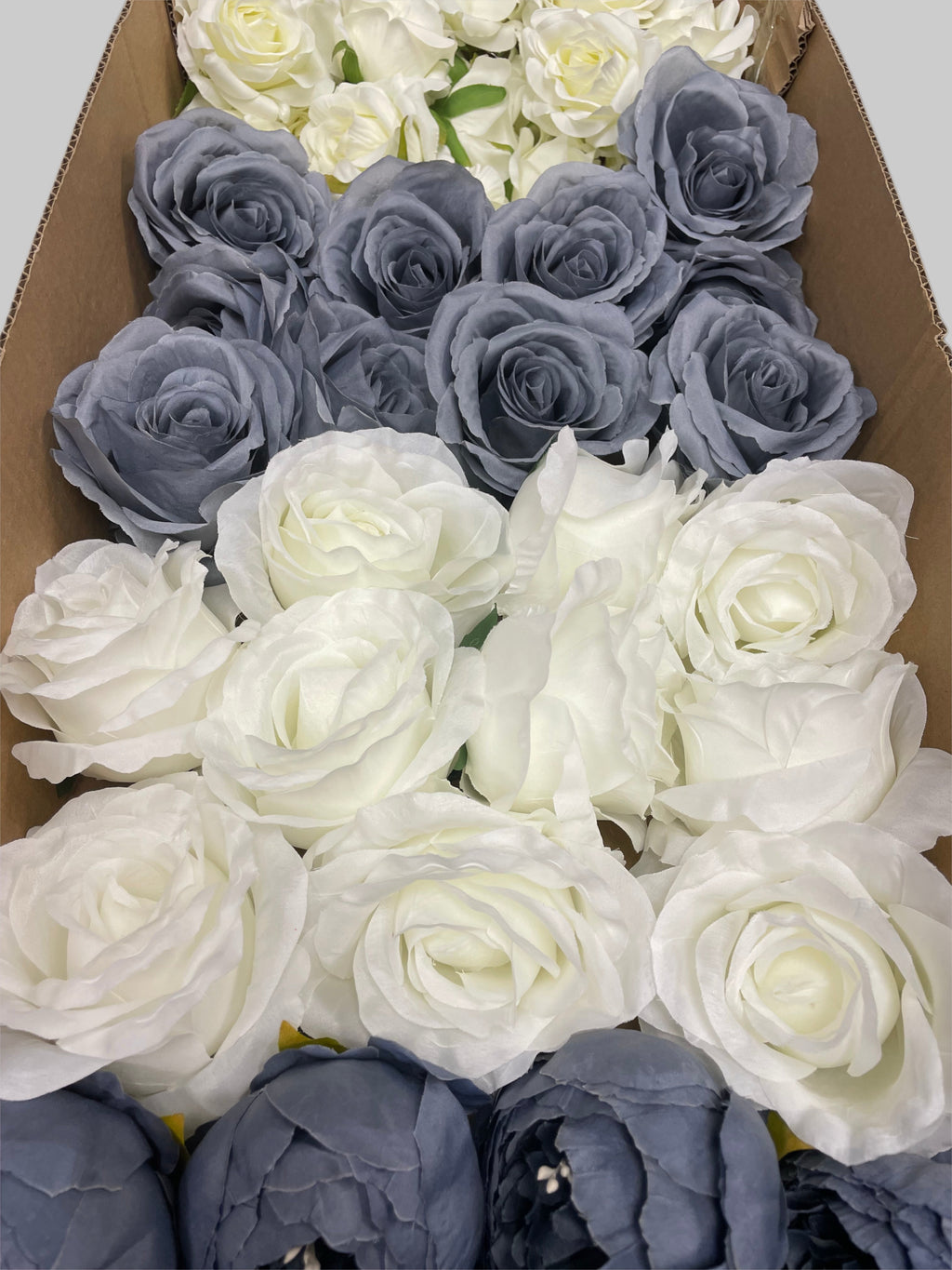 60/70 PCS Artificial Flower Heads(DS3), Mixed Colors for Wedding & DIY Decor