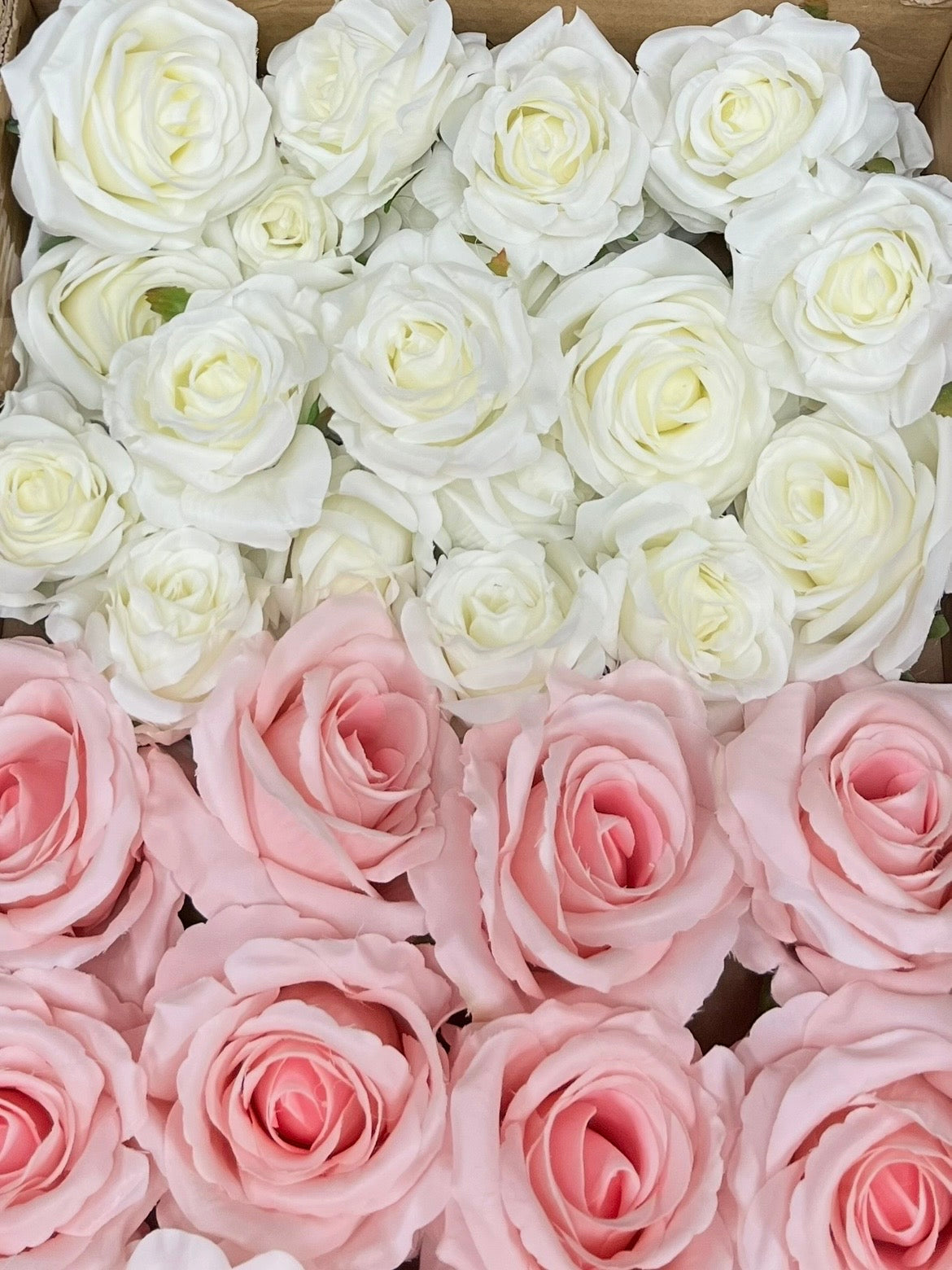 60/70 PCS Artificial Flower Heads (HS4), Mixed Colors for Wedding & DIY Decor