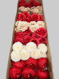 60/70 PCS Artificial Flower Heads (RM1), Mixed Colors for Wedding & DIY Decor