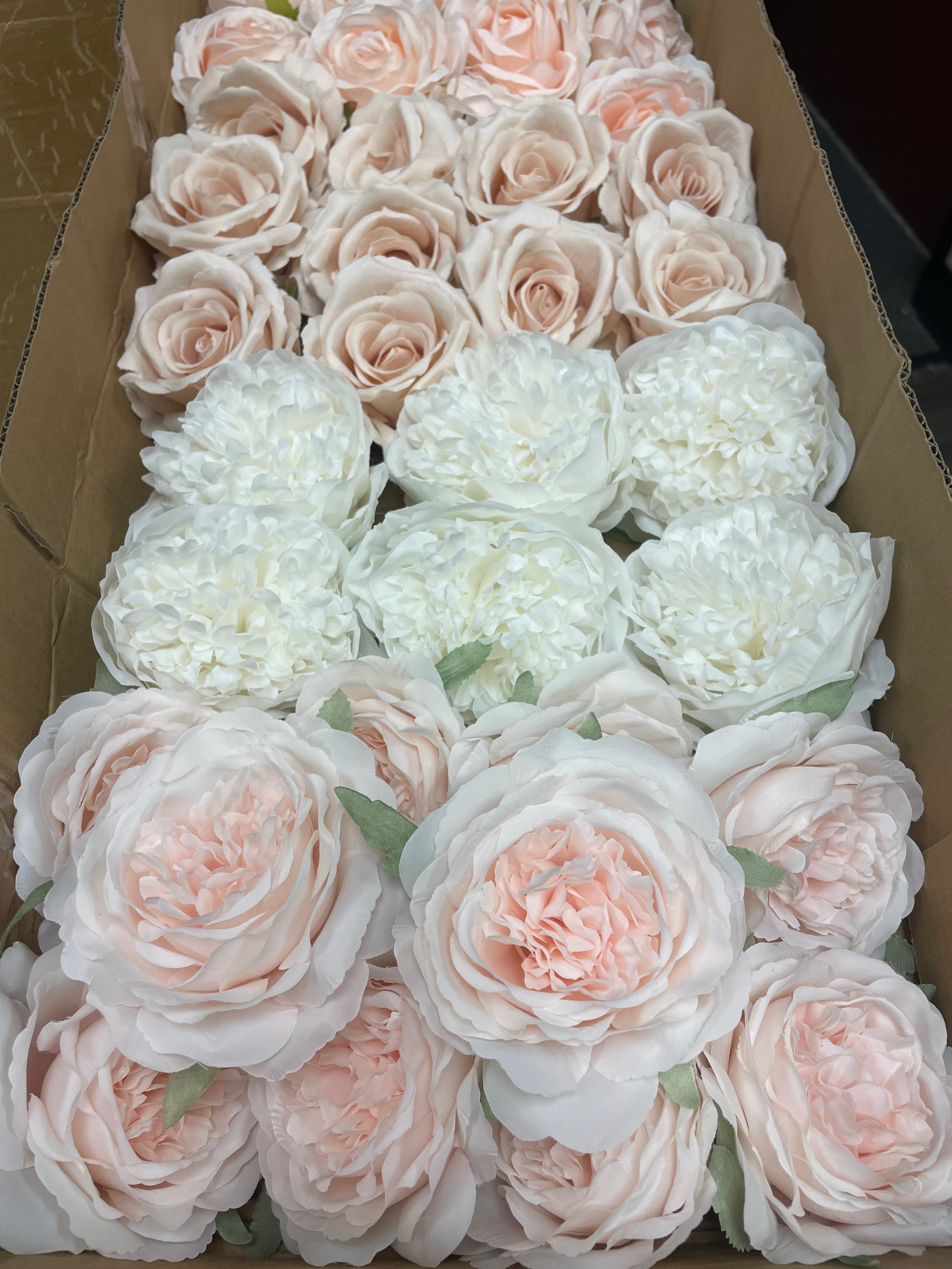 60/70 PCS Artificial Flower Heads(MS2) – Mixed Colors for Wedding & DIY Decor