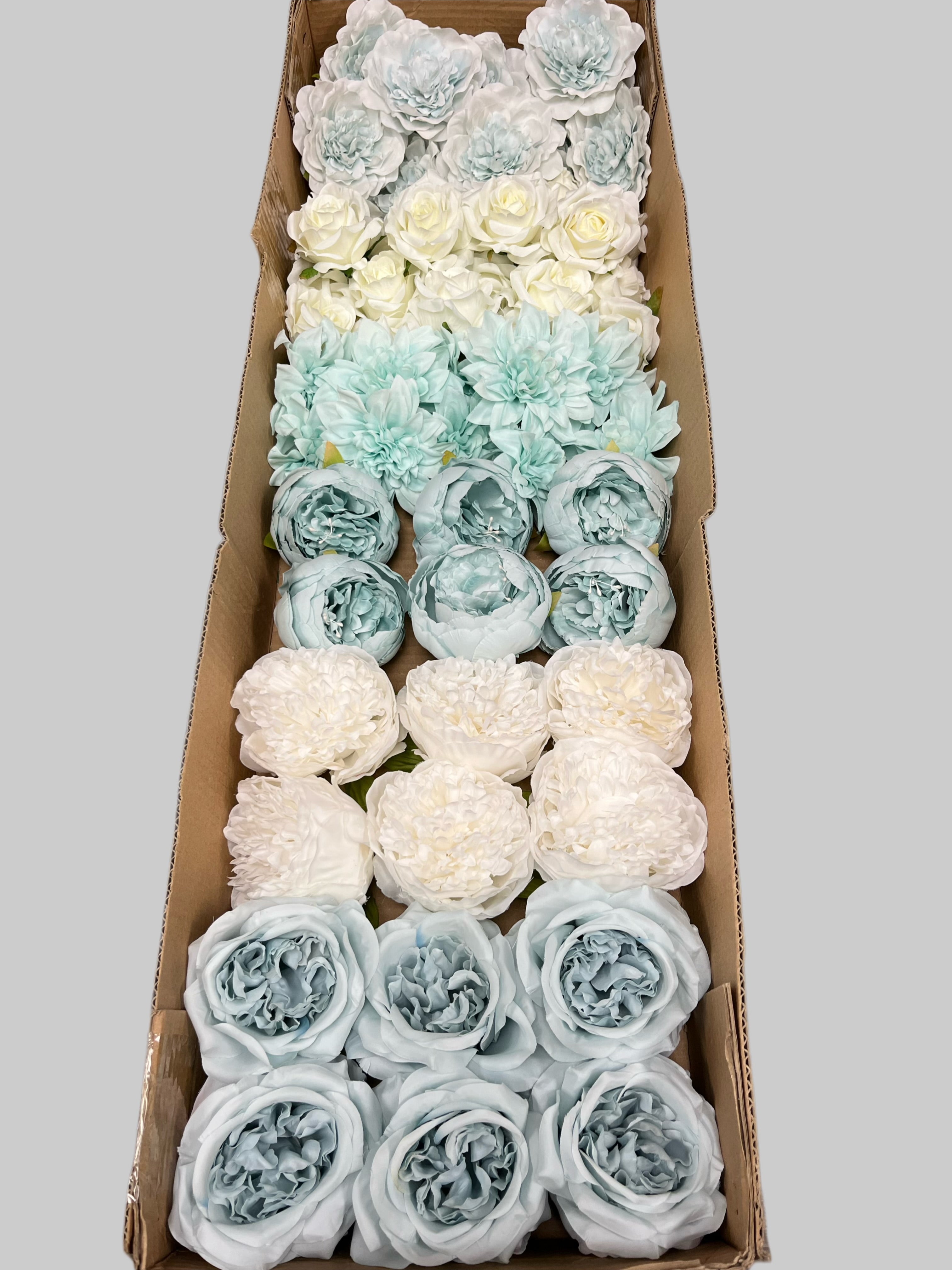 60/70 PCS Artificial Flower Heads (LS9), Mixed Color for DIY Wedding Bouquets, Centerpieces & Event Decor