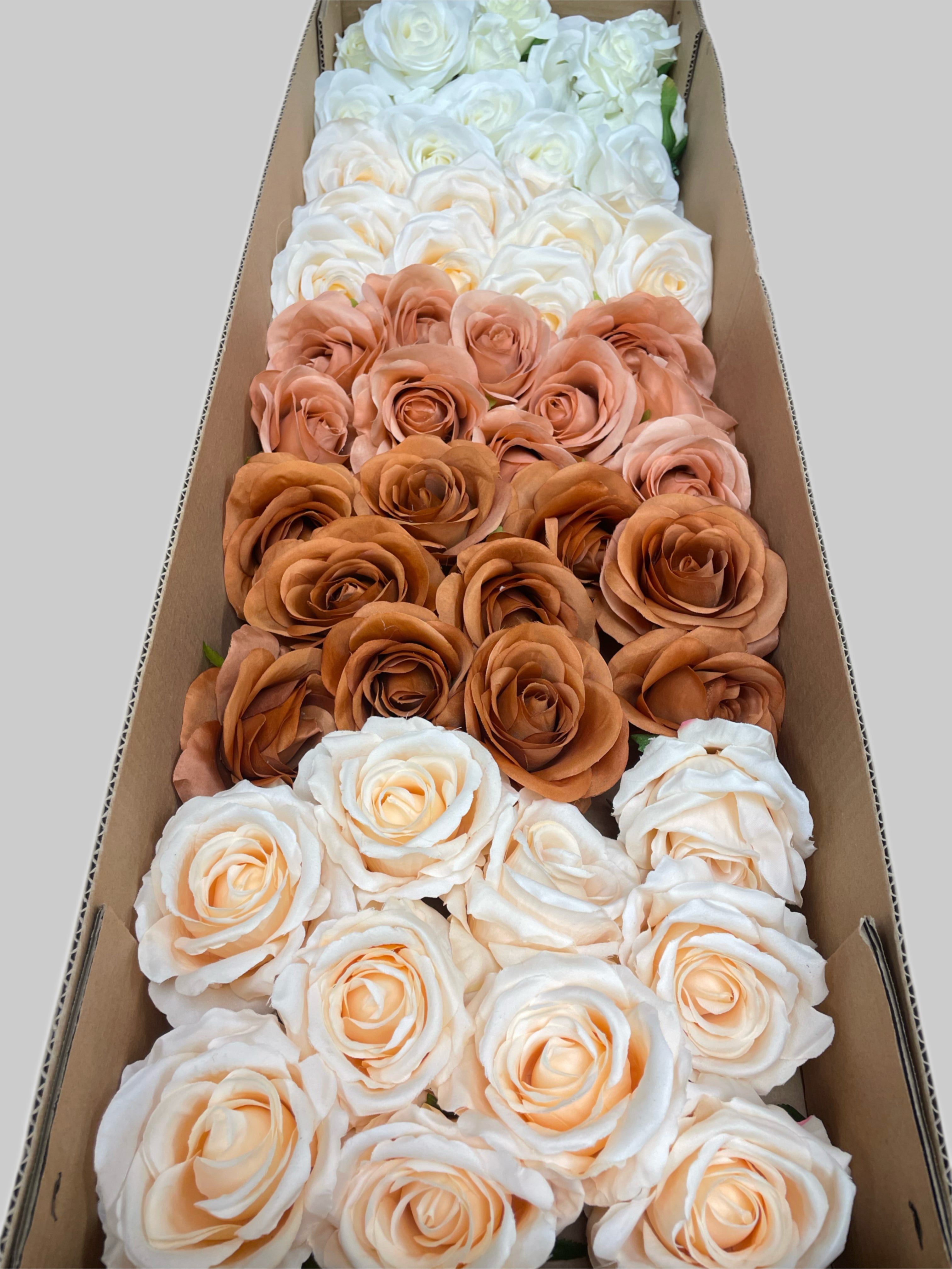 60/70 PCS Artificial Flower Heads(OS2) – Mixed Colors for Wedding & DIY Decor