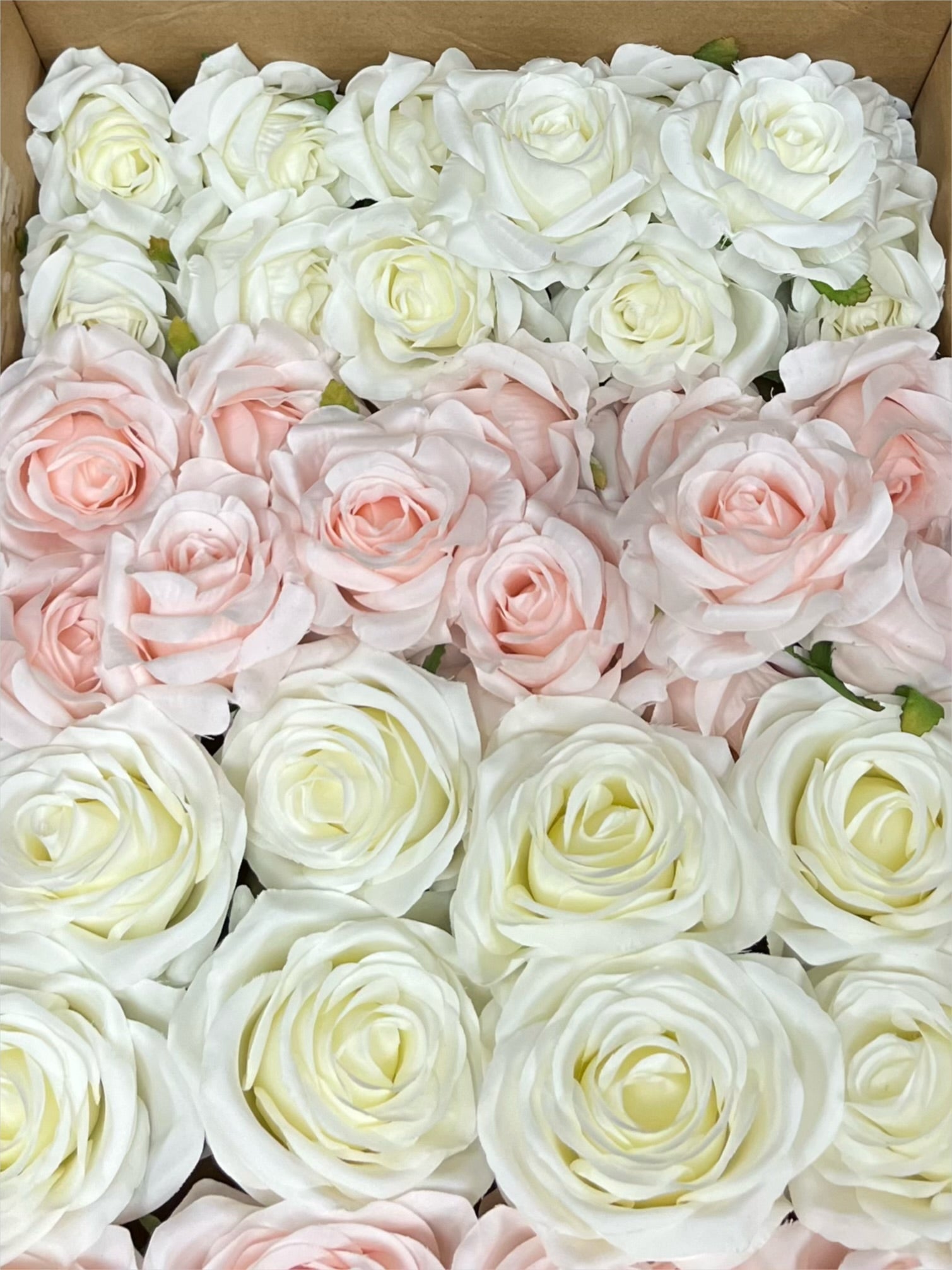 50/60 PCS Artificial Flower Heads (ES6), Mixed Colors for Wedding & DIY Decor