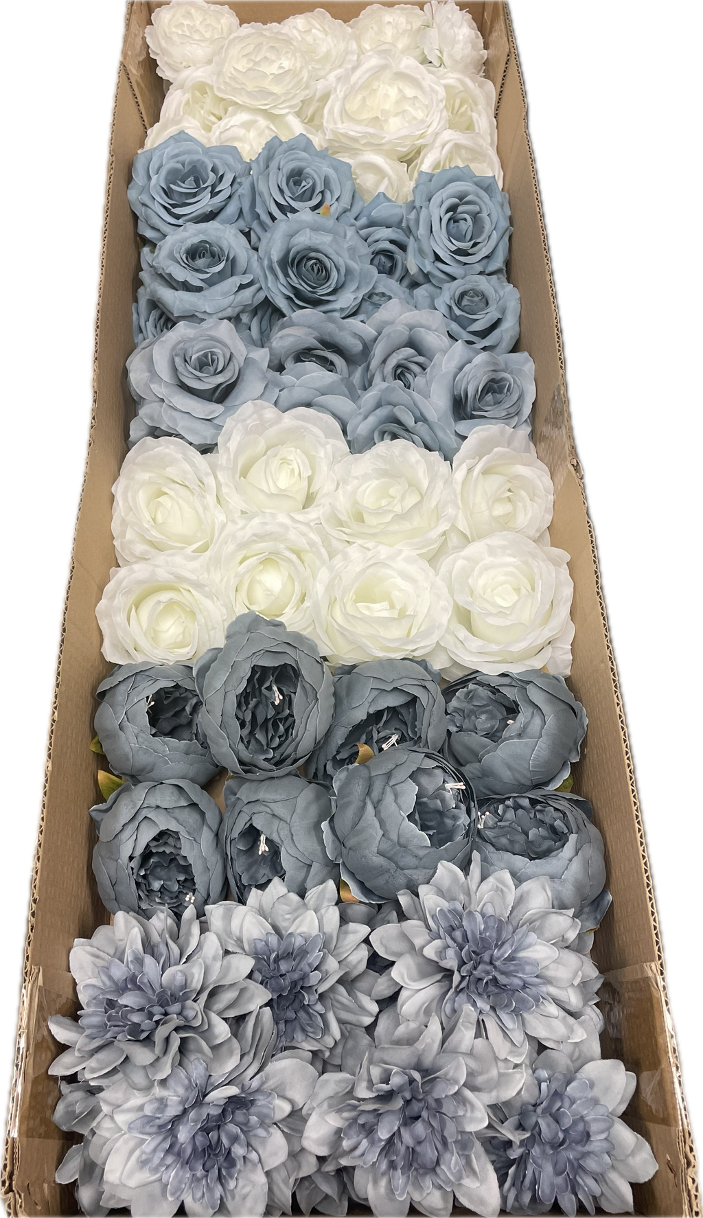50/60 PCS Artificial Flower Heads (DS1AC), Mixed Colors for Wedding & DIY Decor