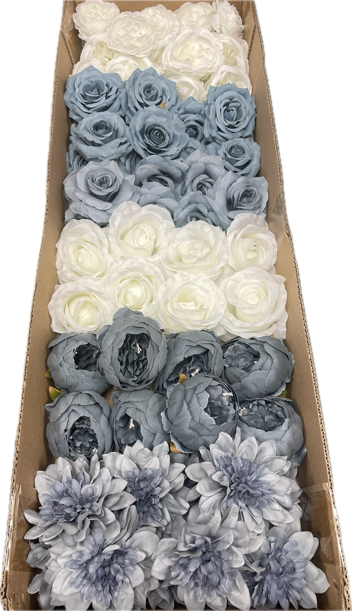 50/60 PCS Artificial Flower Heads (DS1AC), Mixed Colors for Wedding & DIY Decor