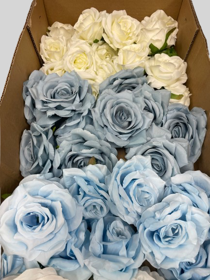 50/60 PCS Artificial Flower Heads(LS3AC), Mixed Colors for Wedding & DIY Decor