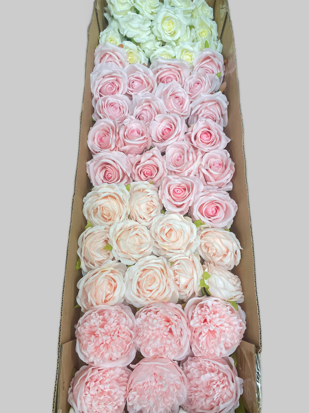 50/60 PCS Artificial Flower Heads(CS3B), Mixed Colors for Wedding & DIY Decor