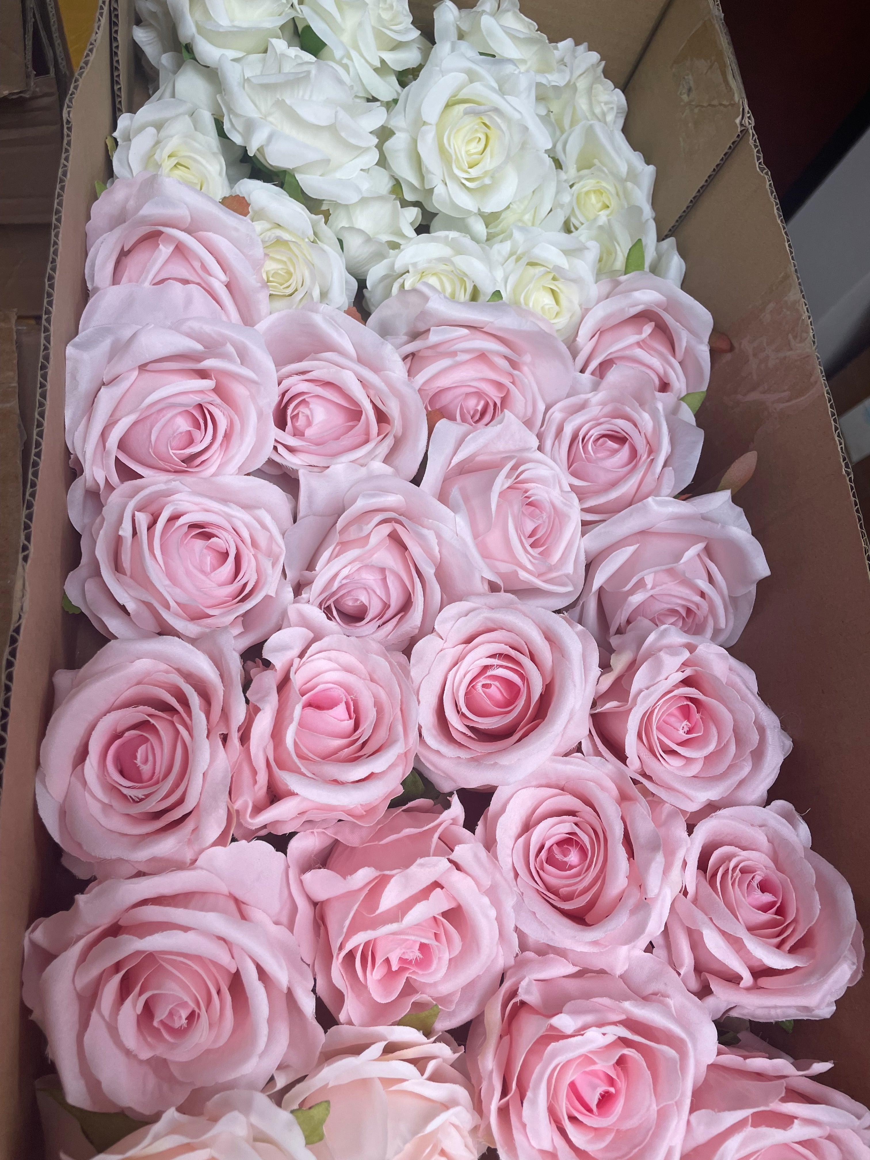 60/70 PCS Artificial Flower Heads(CS3B1) – Mixed Colors for Wedding & DIY Decor