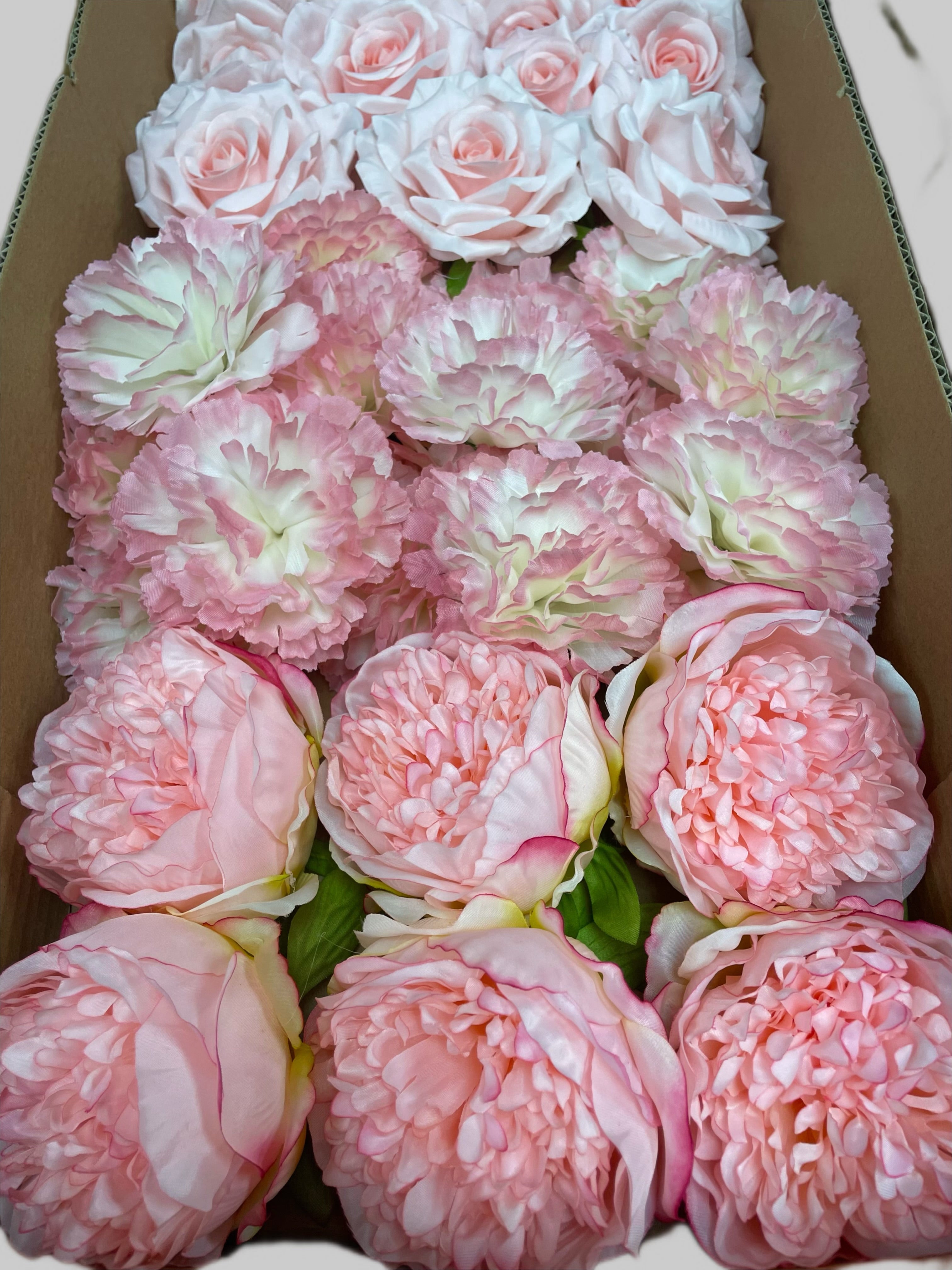 60/70 PCS Artificial Flower Heads (CS4B), Mixed Colors for Wedding & DIY Decor