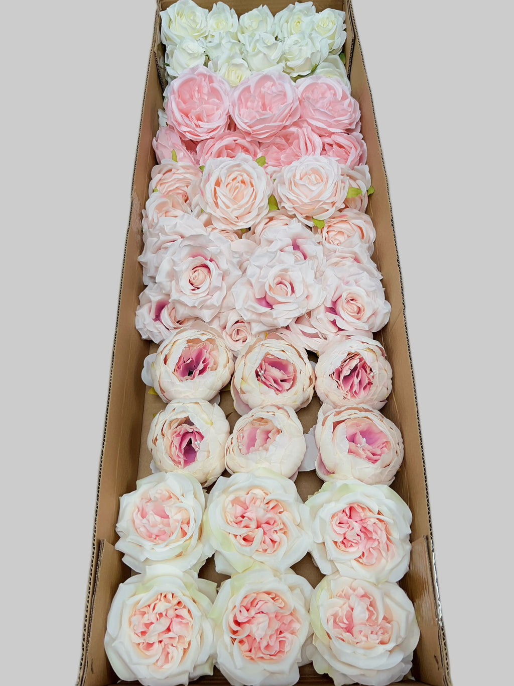 60/70 PCS Artificial Flower Heads (HS11AE), Mixed Colors for Wedding & DIY Decor