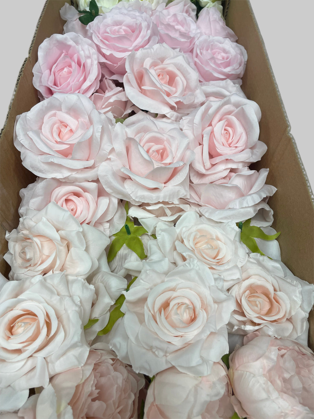 60/70 PCS Artificial Flower Heads (HS3AE), Mixed Colors for Wedding & DIY Decor