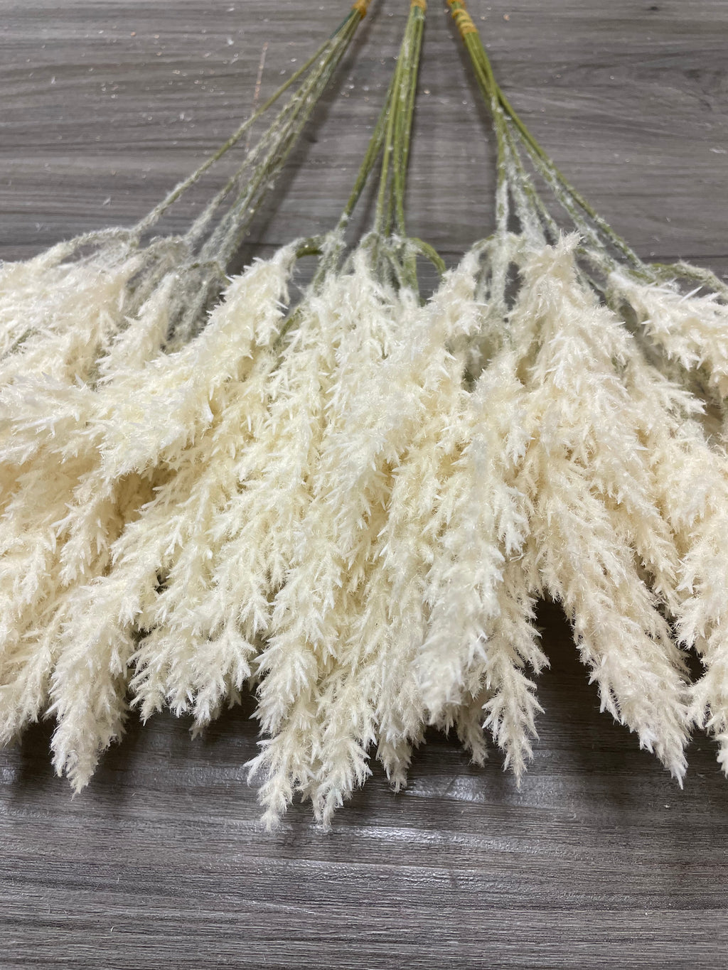 3Bunches/5Bunches Artificial Pampas Grass Stems, Cream White Fluffy Filler, Realistic Dried Look for Wedding & DIY Decor (AF6)