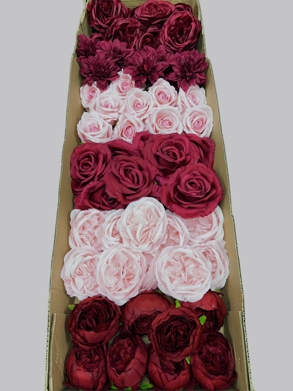 60/70 PCS Artificial Flower Heads (BP1DE), Mixed Colors for Wedding & DIY Decor