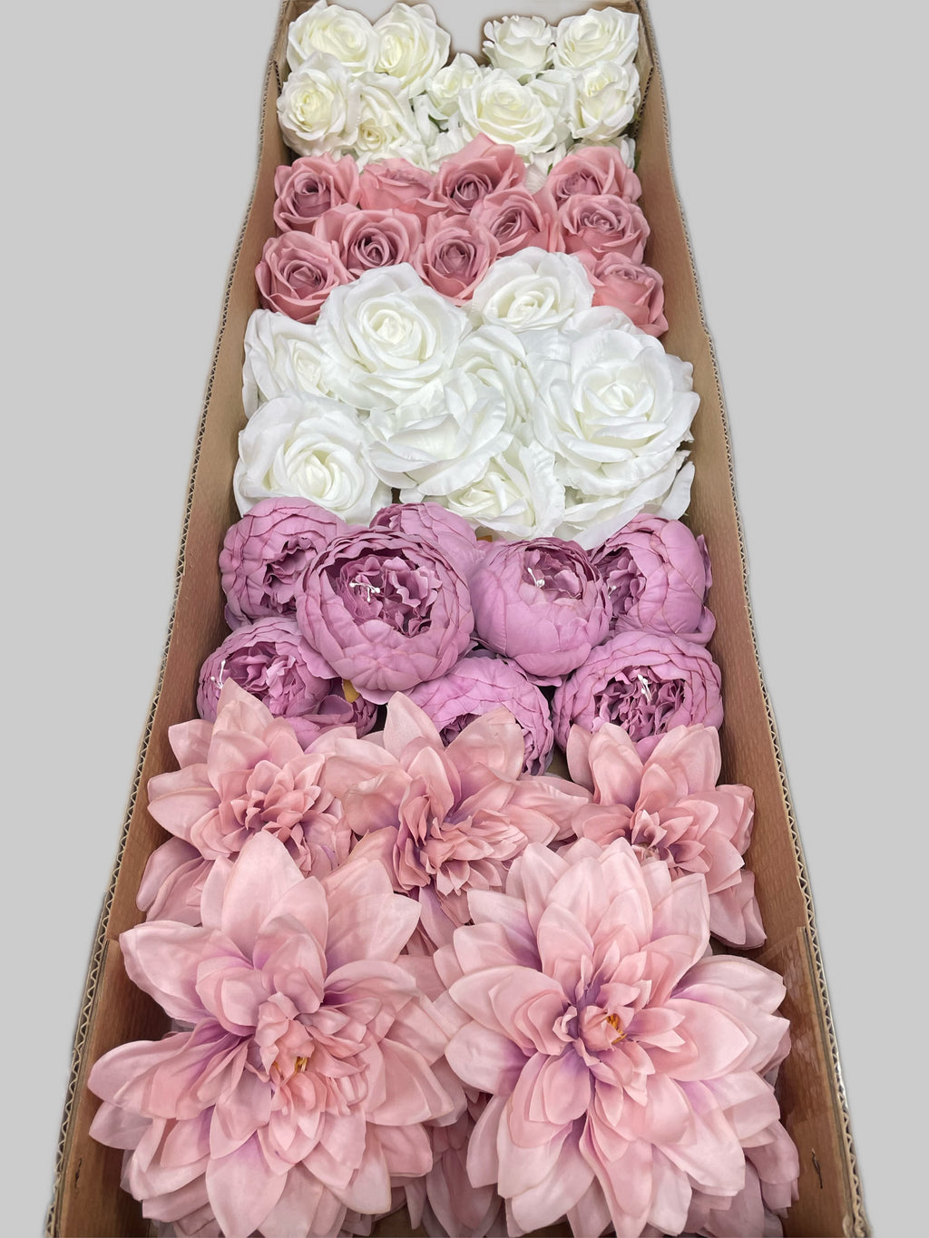 60/70 PCS Artificial Flower Heads (ES5B), Mixed Colors for Wedding & DIY Decor