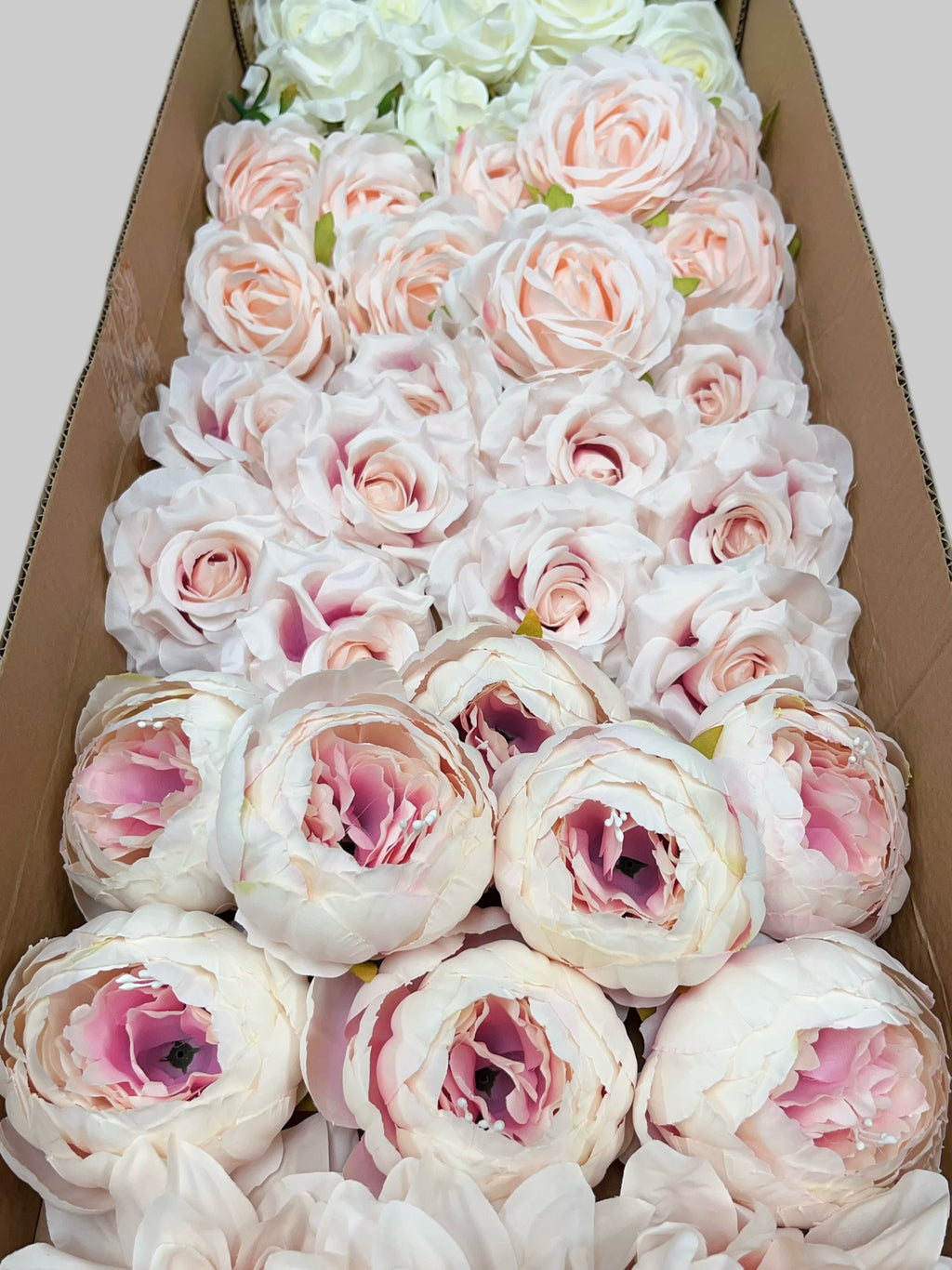 60/70 PCS Artificial Flower Heads (HS11), Mixed Colors for Wedding & DIY Decor