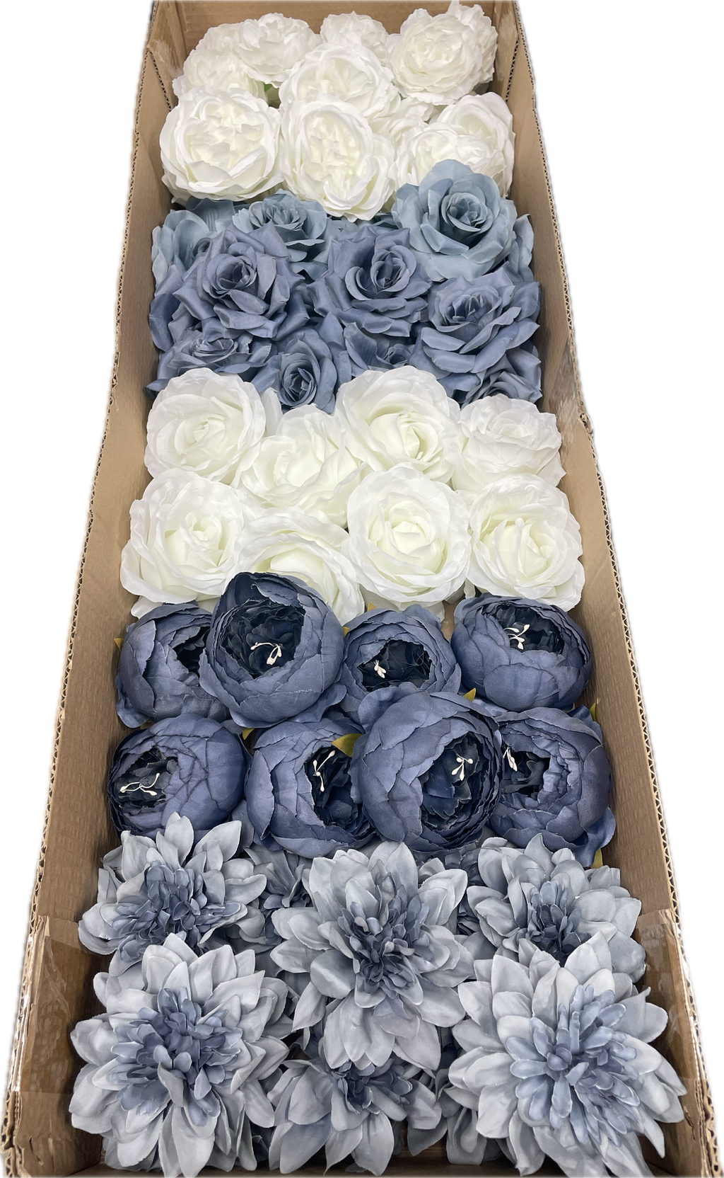 50/60 PCS Artificial Flower Heads (DS1DG), Mixed Colors for Wedding & DIY Decor