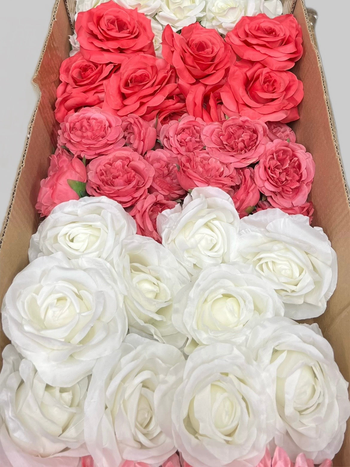60/70 PCS Artificial Flower Heads (AS11), Mixed Colors for Wedding & DIY Decor