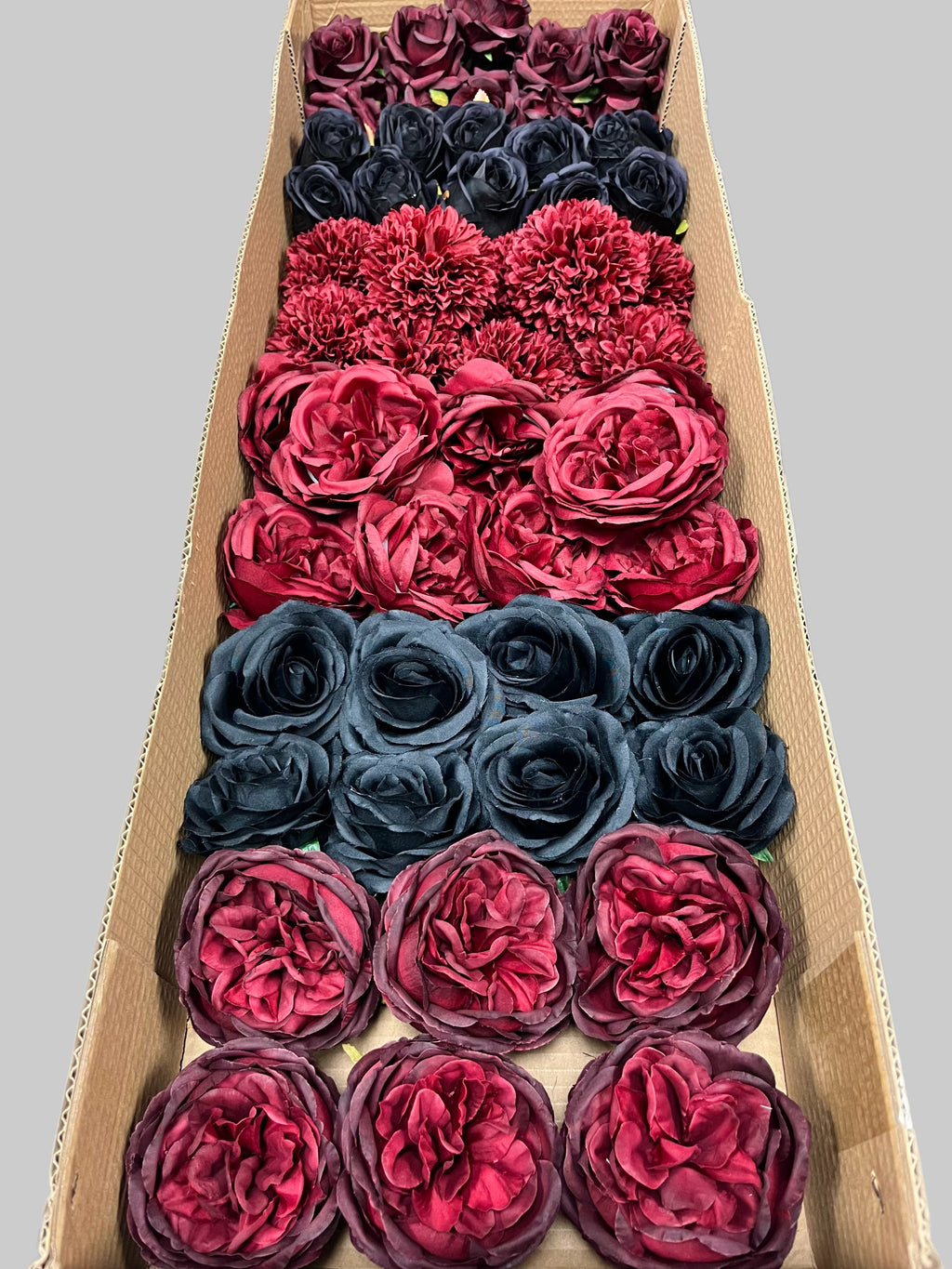 50/60 PCS Artificial Flower Heads (BH1), Mixed Colors for Wedding & DIY Decor