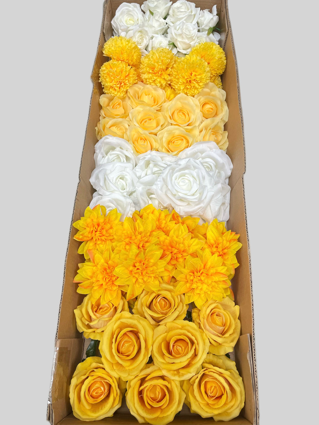 60/70 PCS Artificial Flower Heads (YS1ADE), Mixed Colors for Wedding & DIY Decor