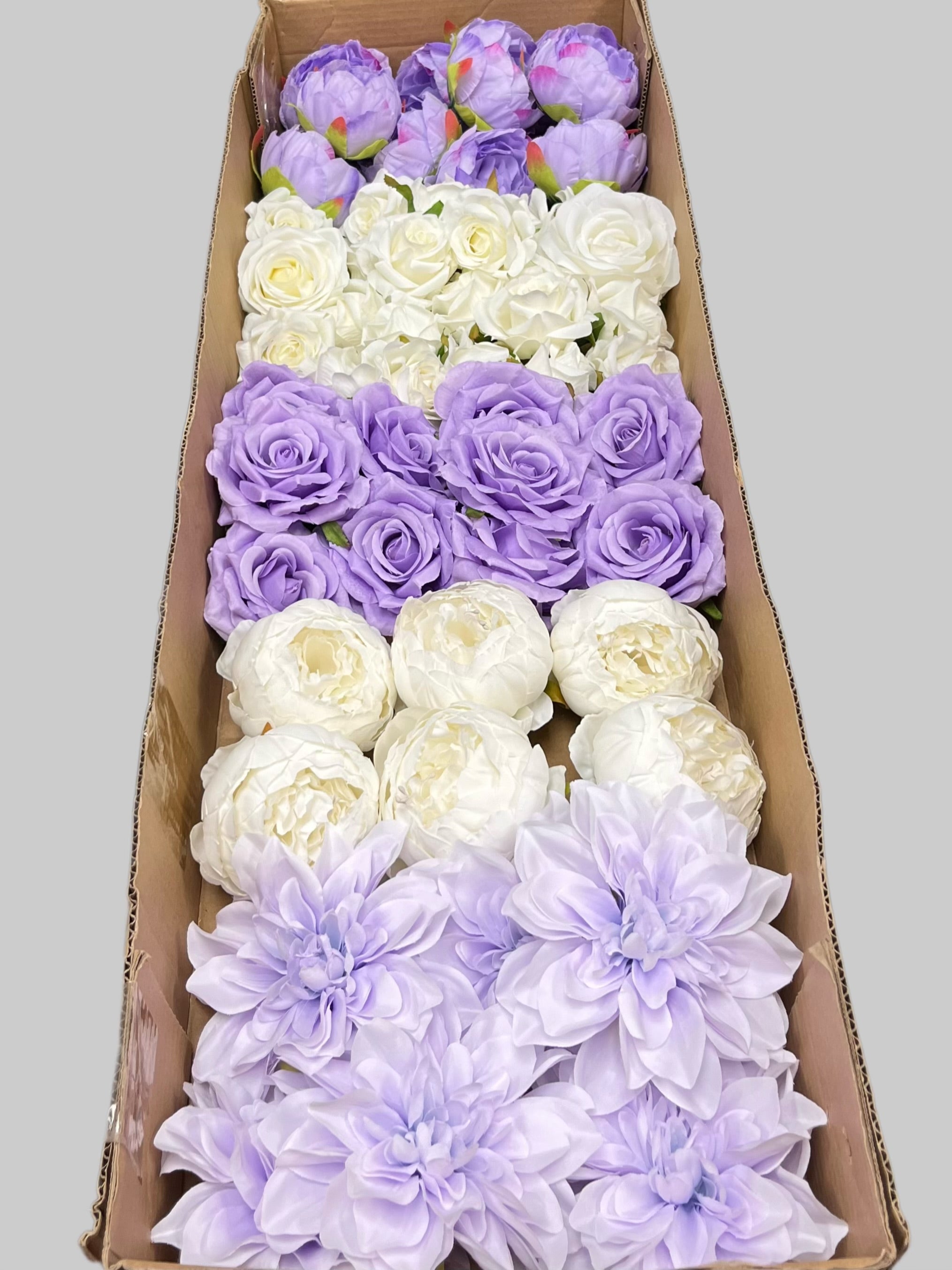 60/70 PCS Artificial Flower Heads (ZS5), Mixed Colors for Wedding & DIY Decor