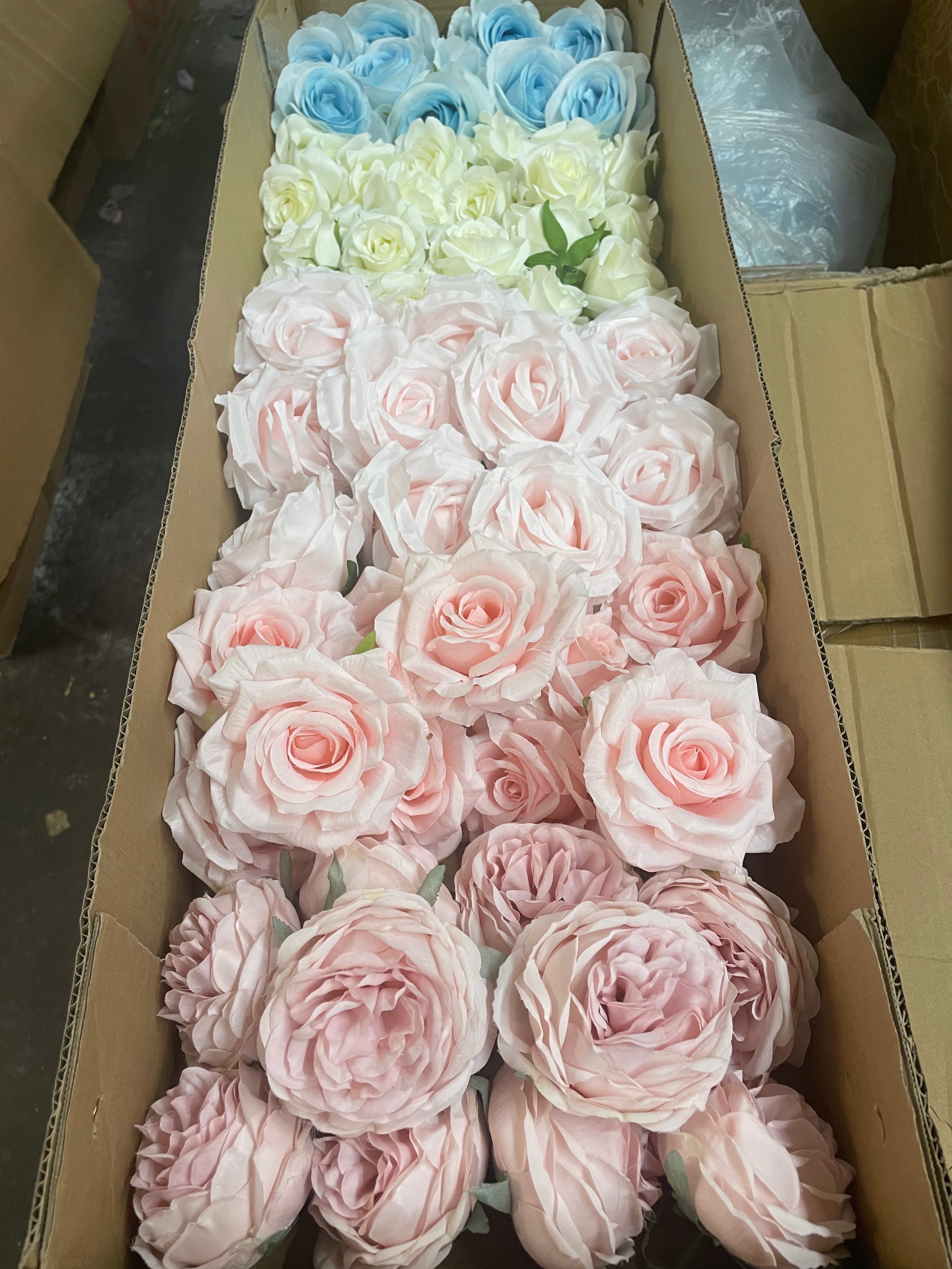 60/70 PCS Artificial Flower Heads(BS1) – Mixed Colors for Wedding & DIY Decor