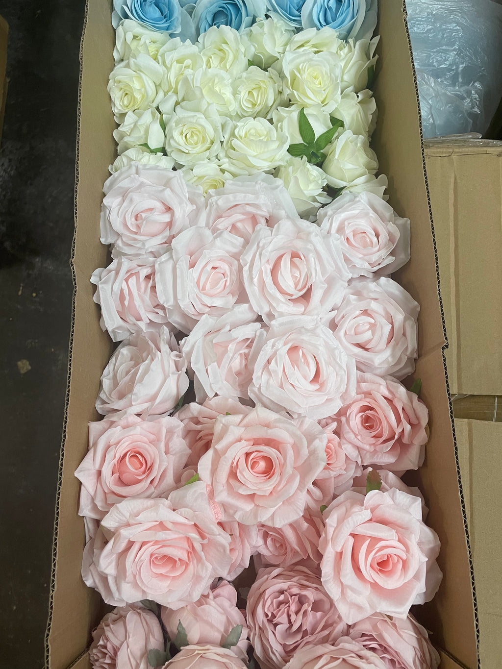 60/70 PCS Artificial Flower Heads(BS1) – Mixed Colors for Wedding & DIY Decor